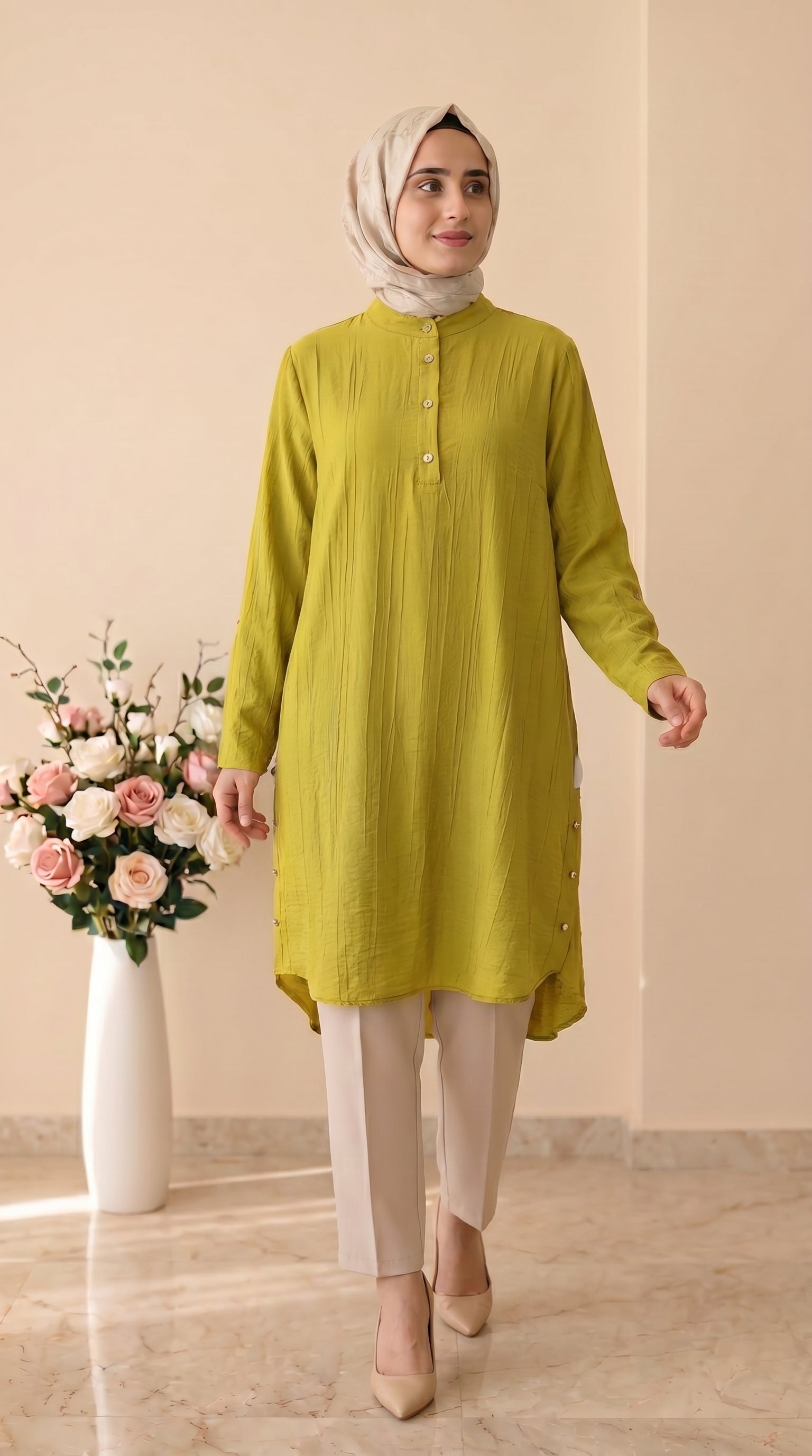 Kado Yandan Yırtmaçlı Tunik 262720