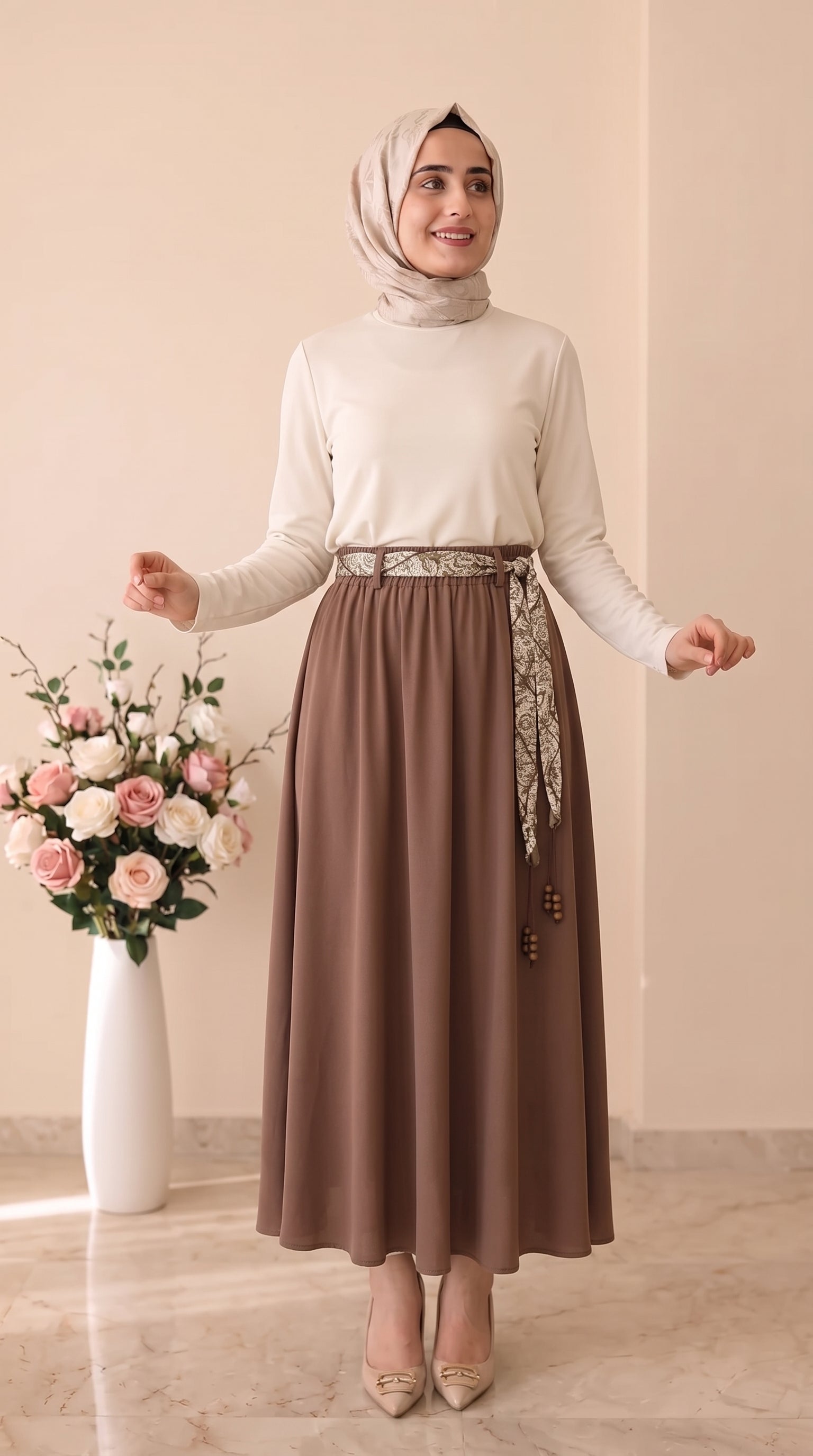 Kado Kemer Detaylı Tensel Etek 263794