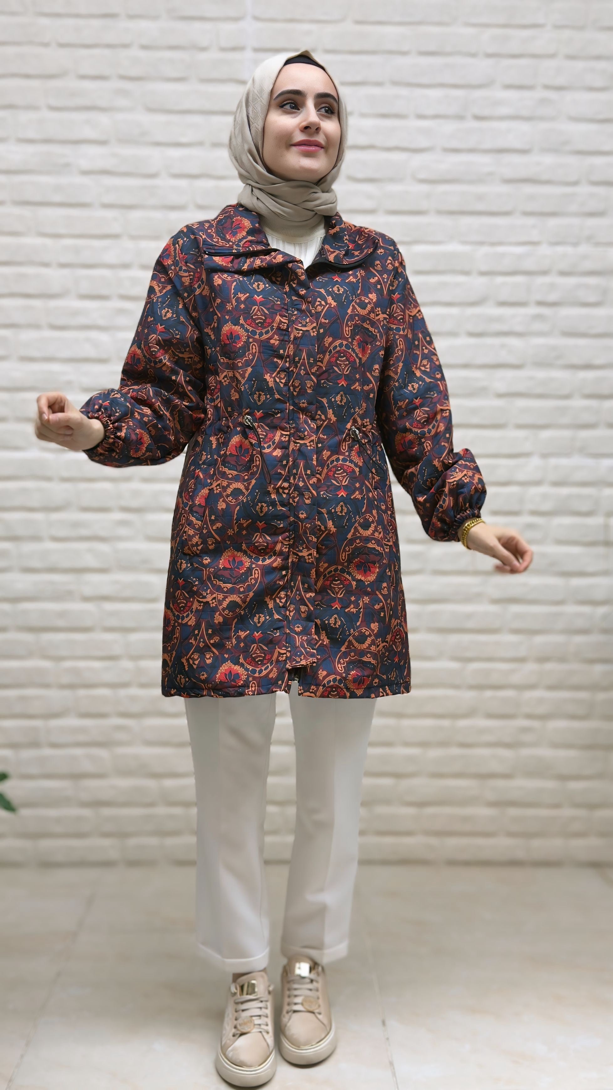 Beranisa Etnik Desen Ceket 3976