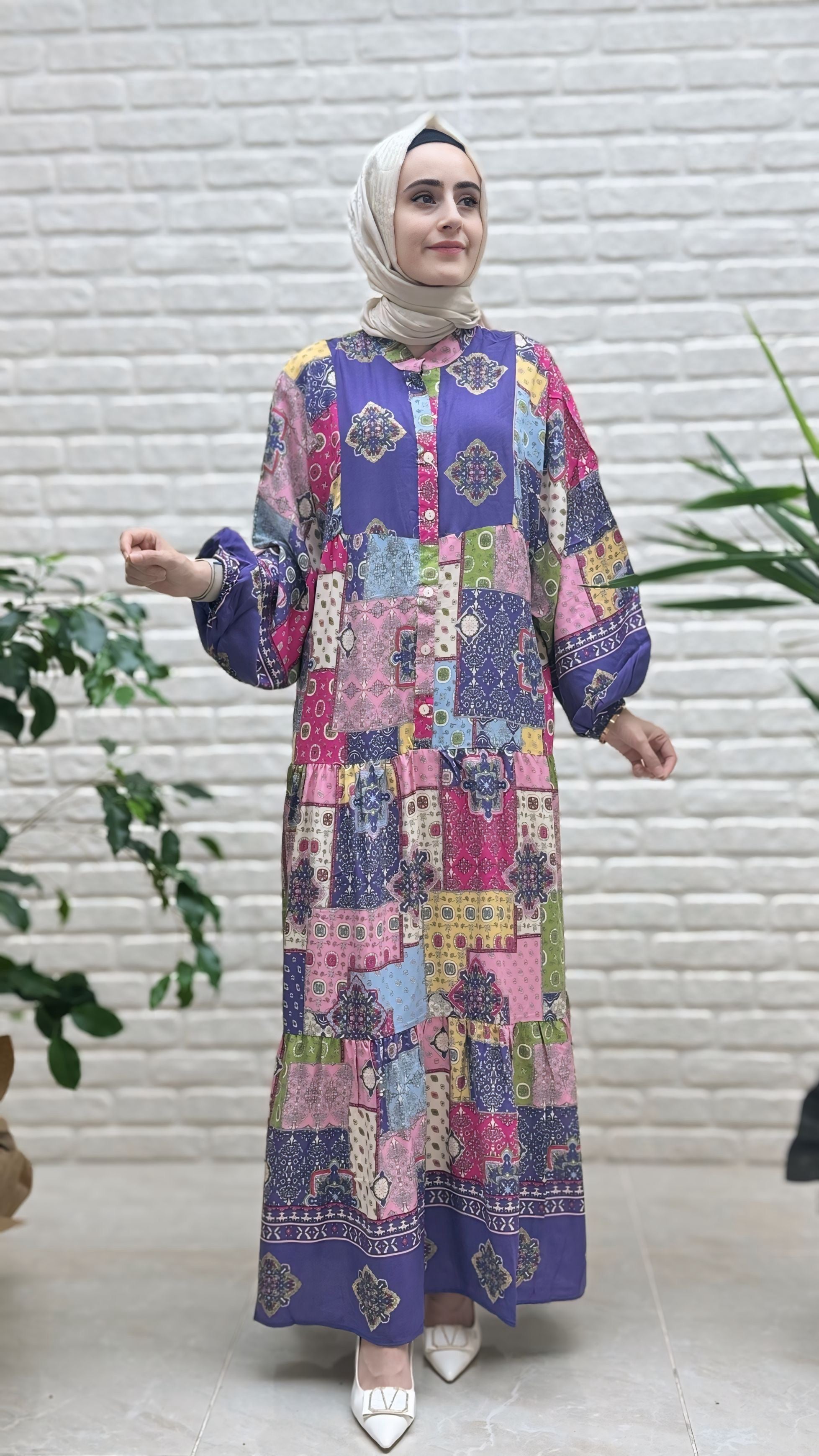 Beranisa %100 Pamuklu Elbise 3921