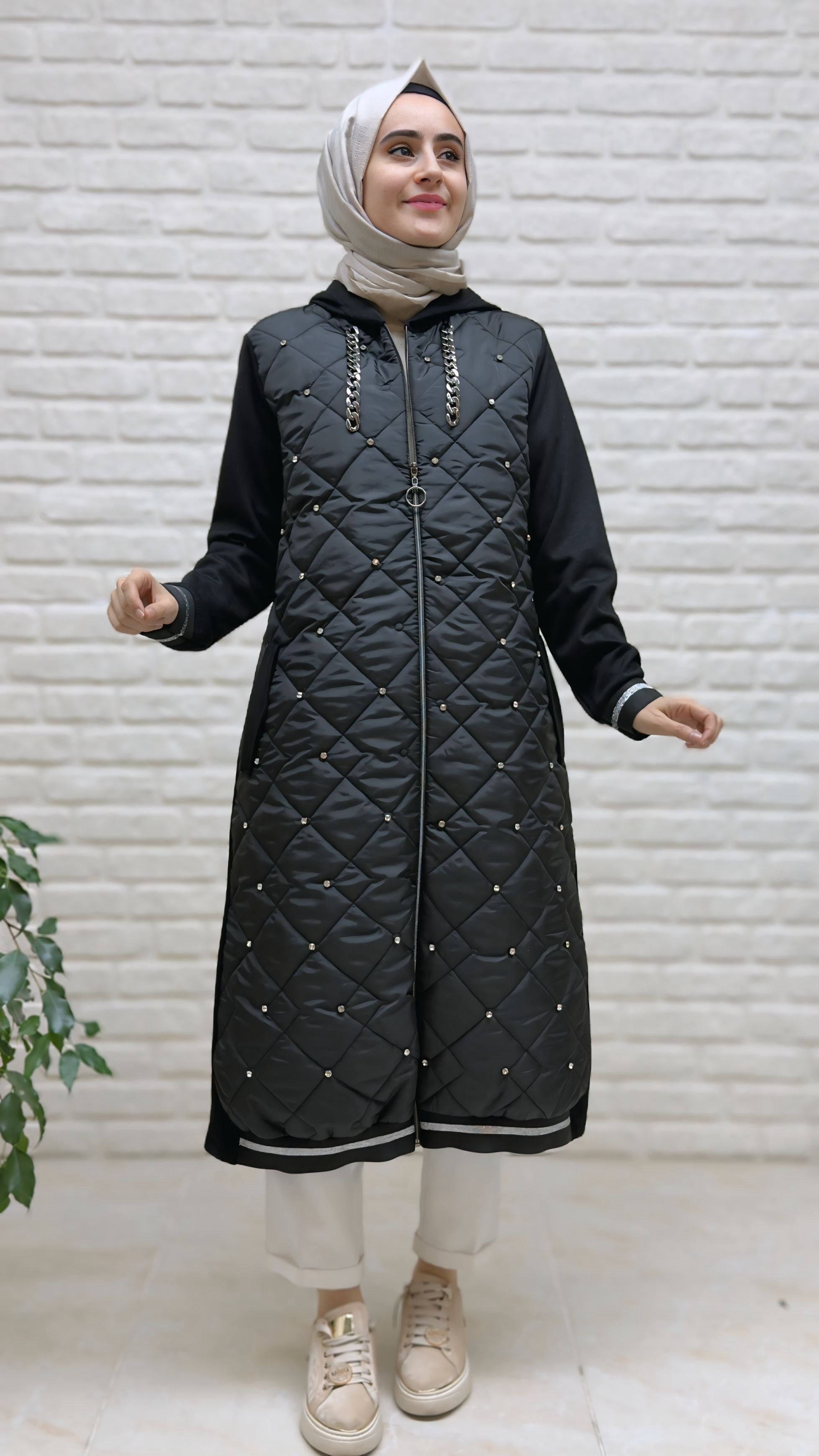 Beranisa Taş Detaylı Kapitone Kap 3978