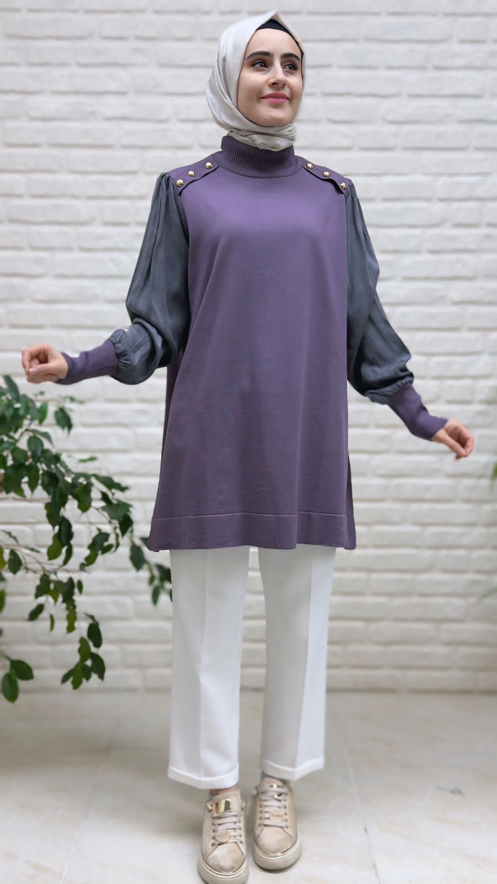 Beranisa İpek Kupra Tunik