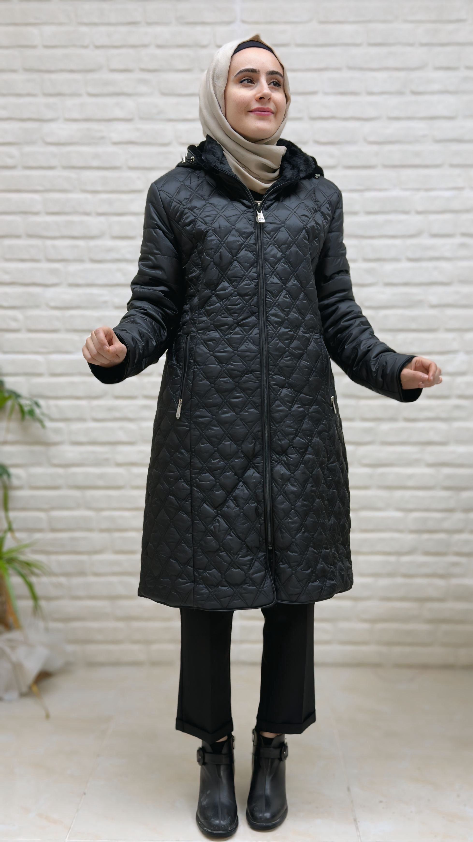 Kayra Kapüşonlu Çift Taraflı Mont 4001