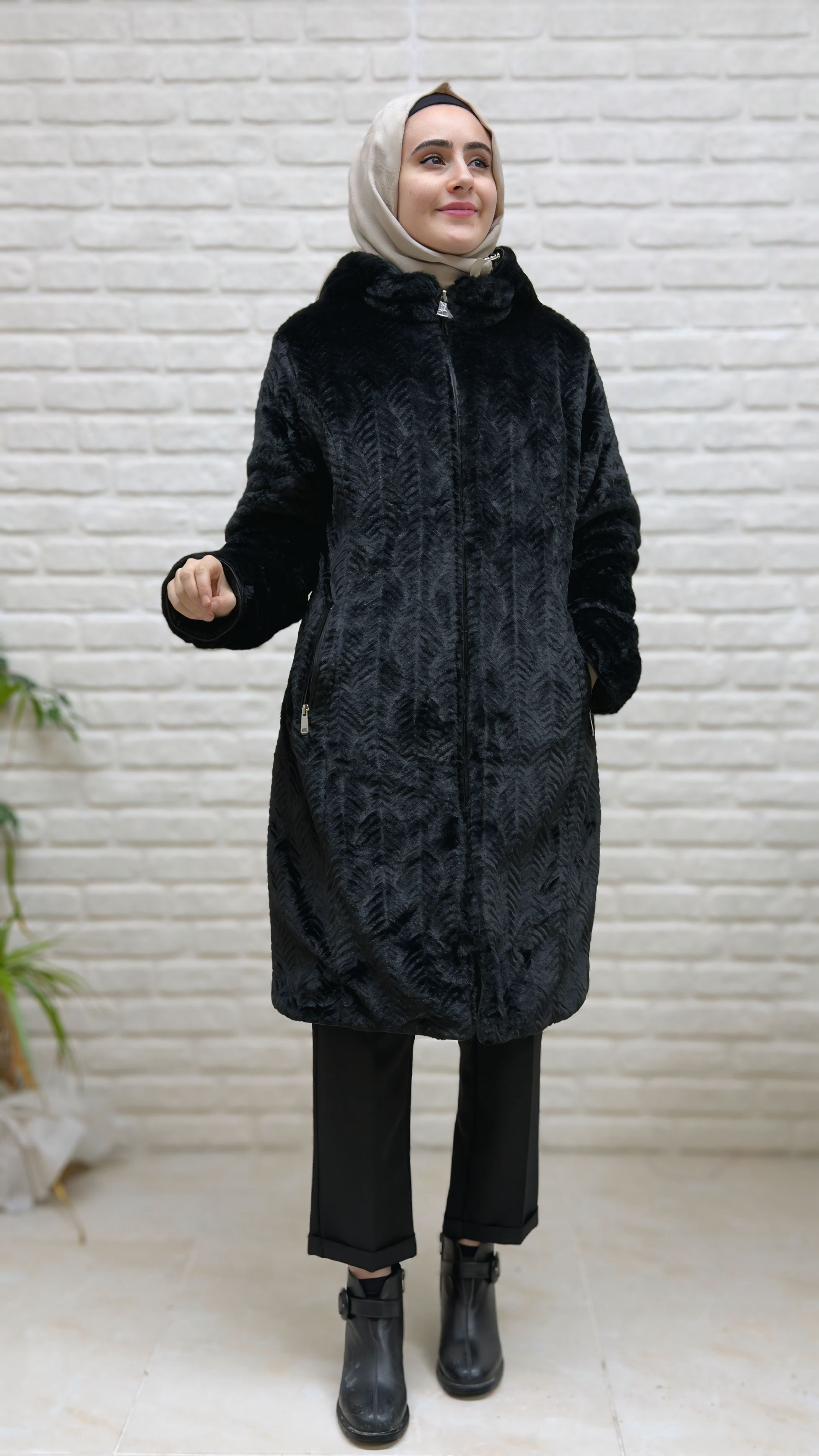 Kayra Kapüşonlu Çift Taraflı Mont 4001