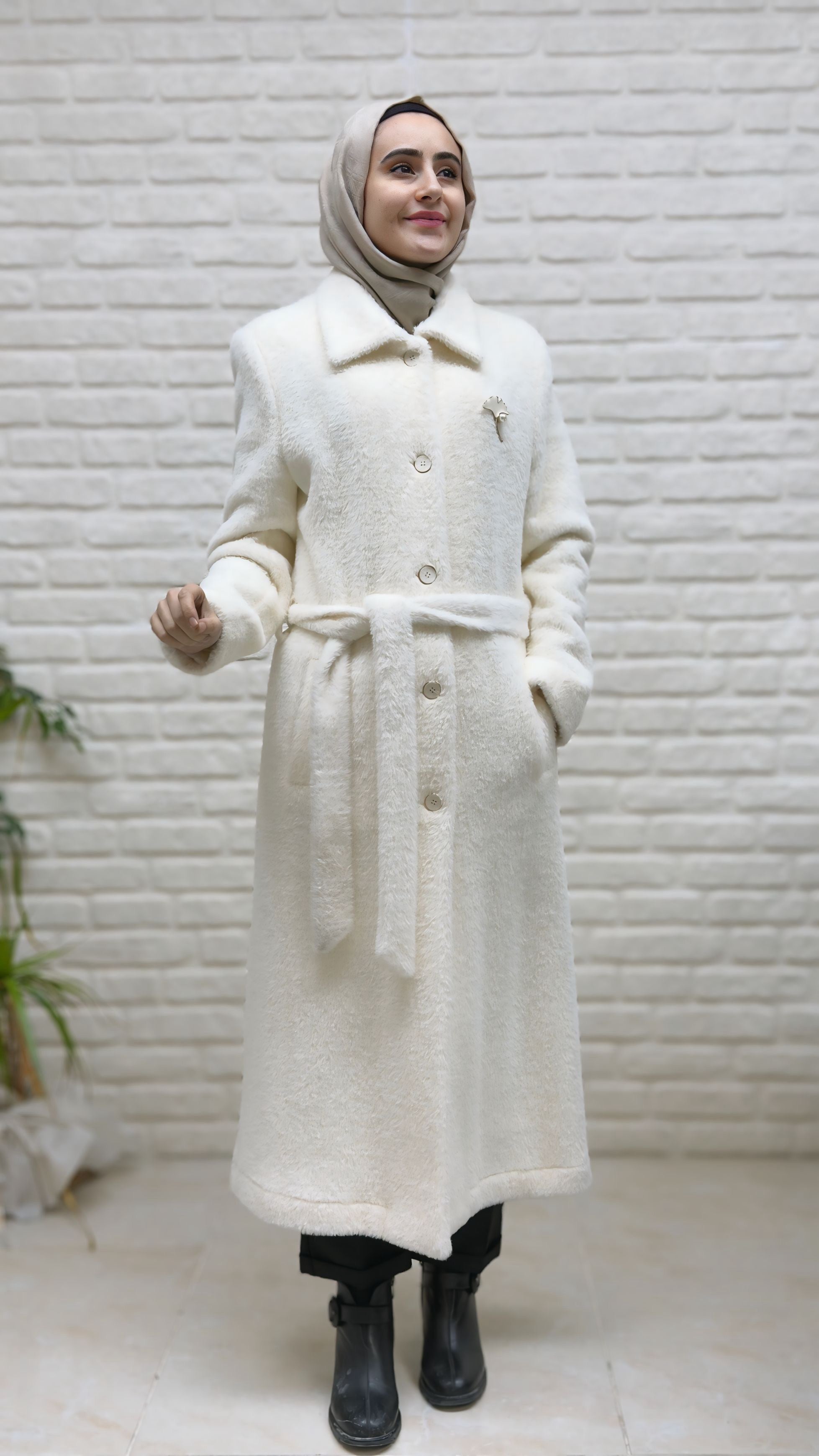 Doque Angora Bronşlu Kaban 57042