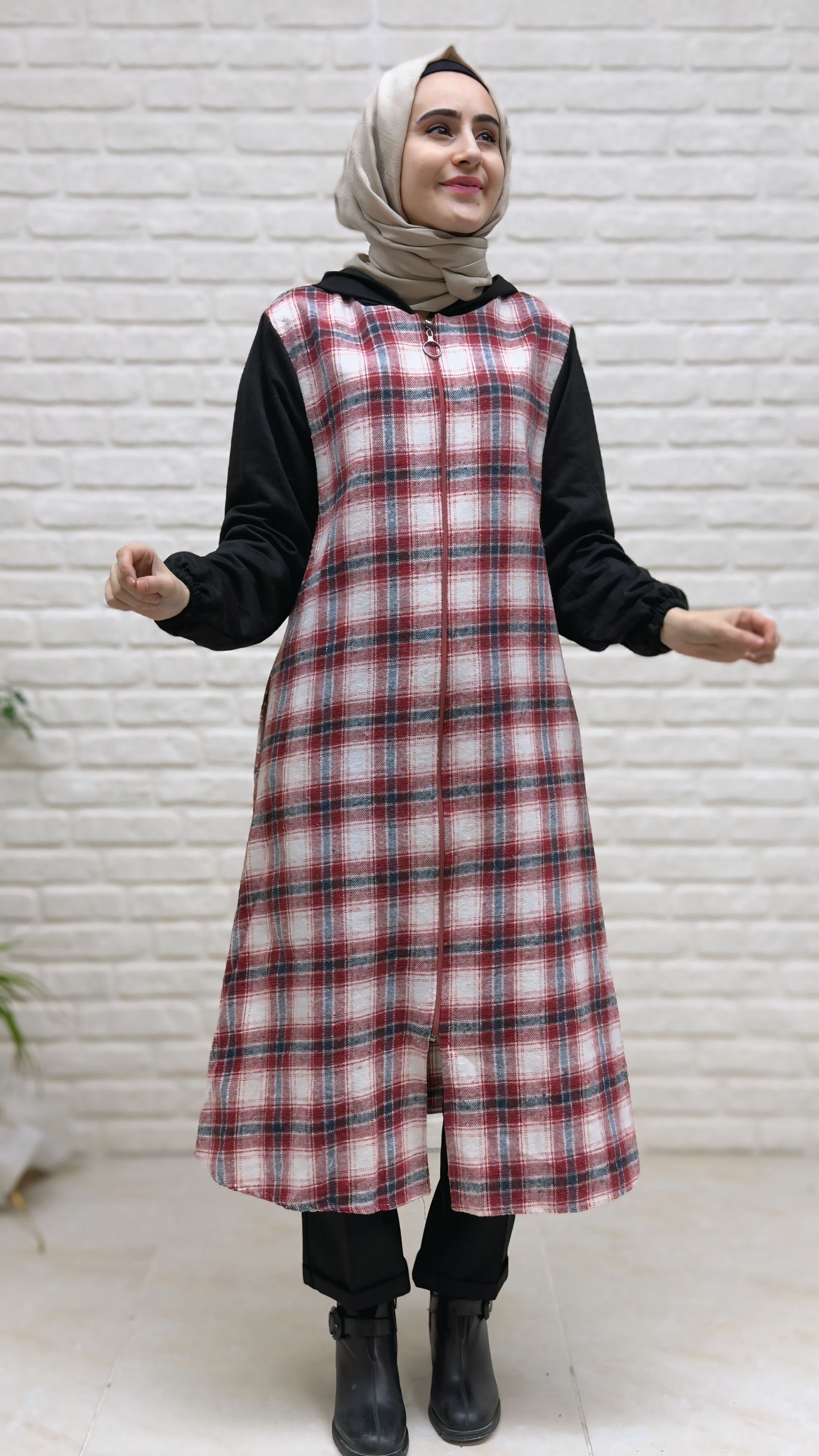 Beranisa Ekose Fermuarlı Kap 4003