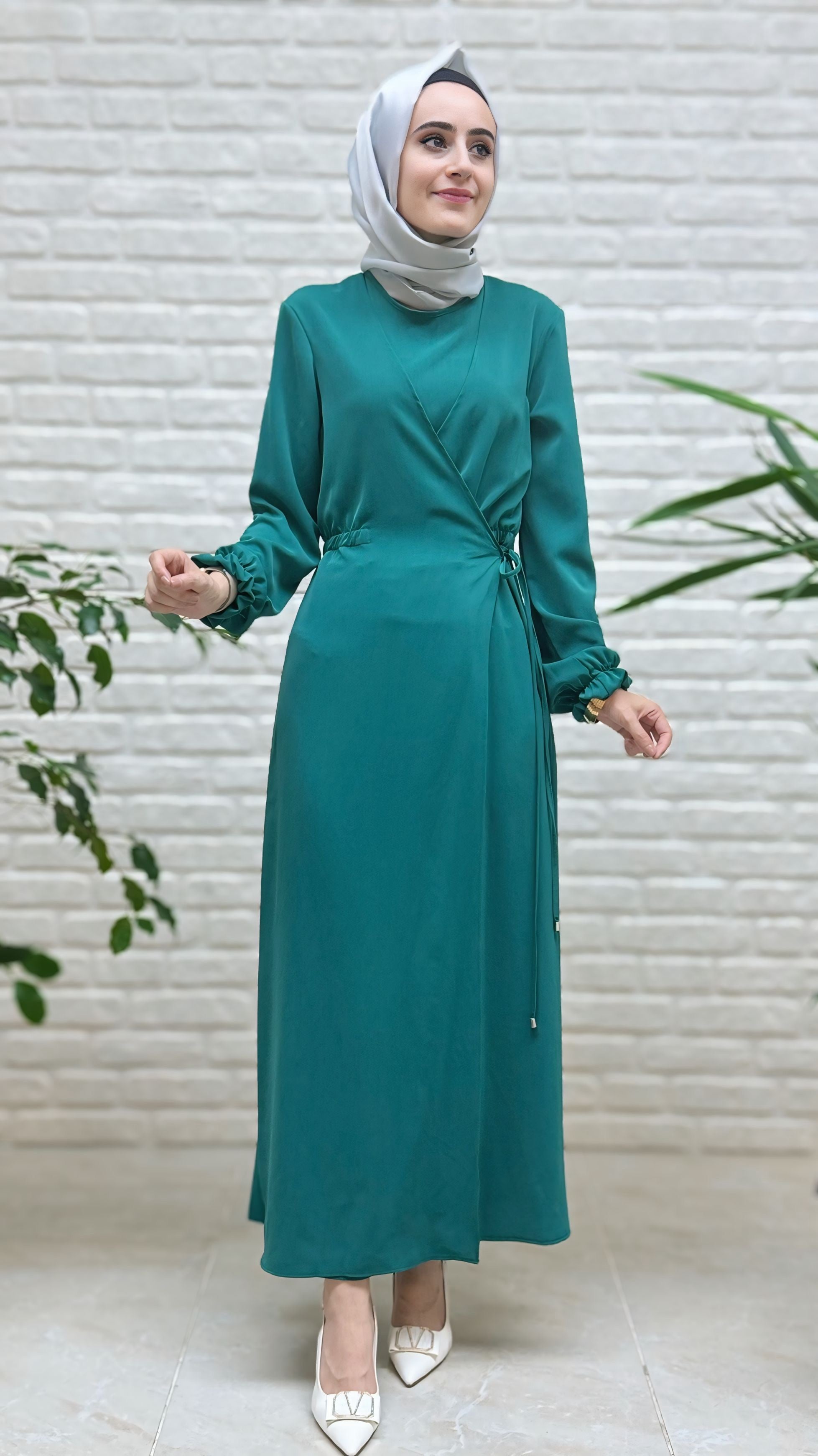 Armine Trend Beli Büzgü Elbise 25YT944