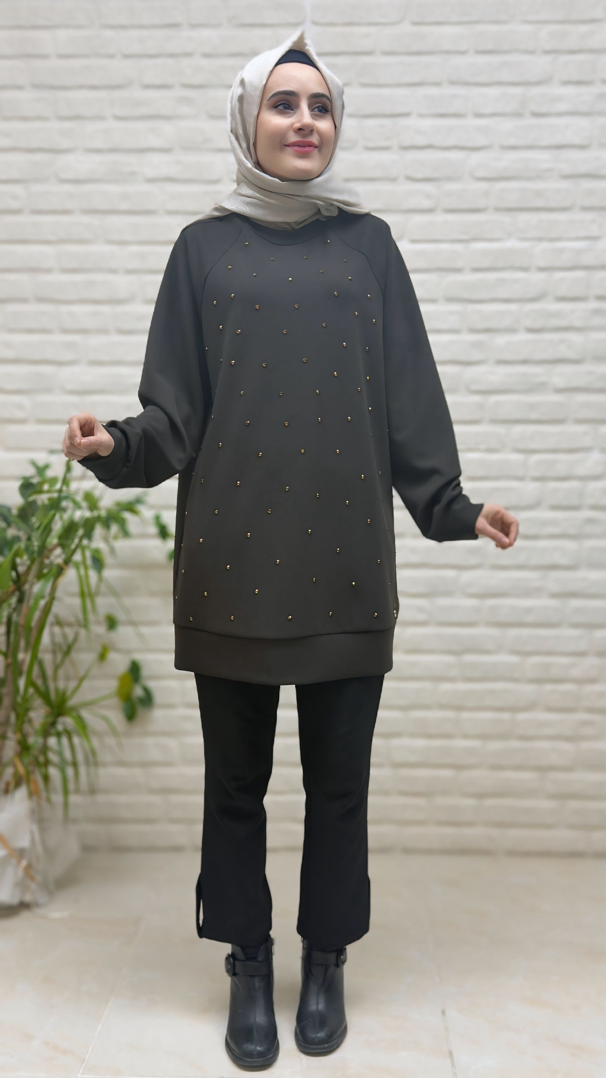 Armine Trend Taşlı Tunik 25KT449