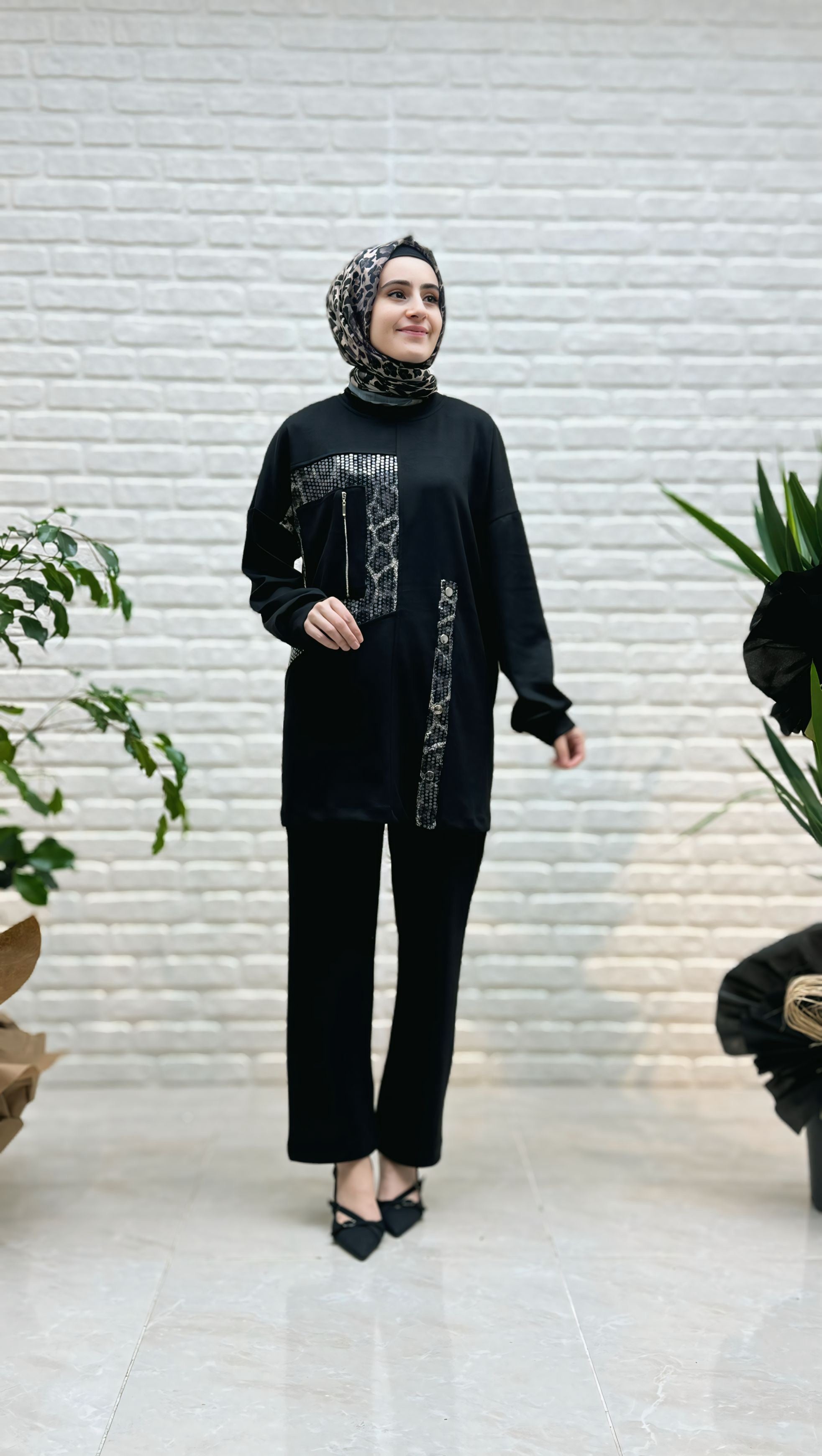 Mi Esse Pantolonlu Takım 8062