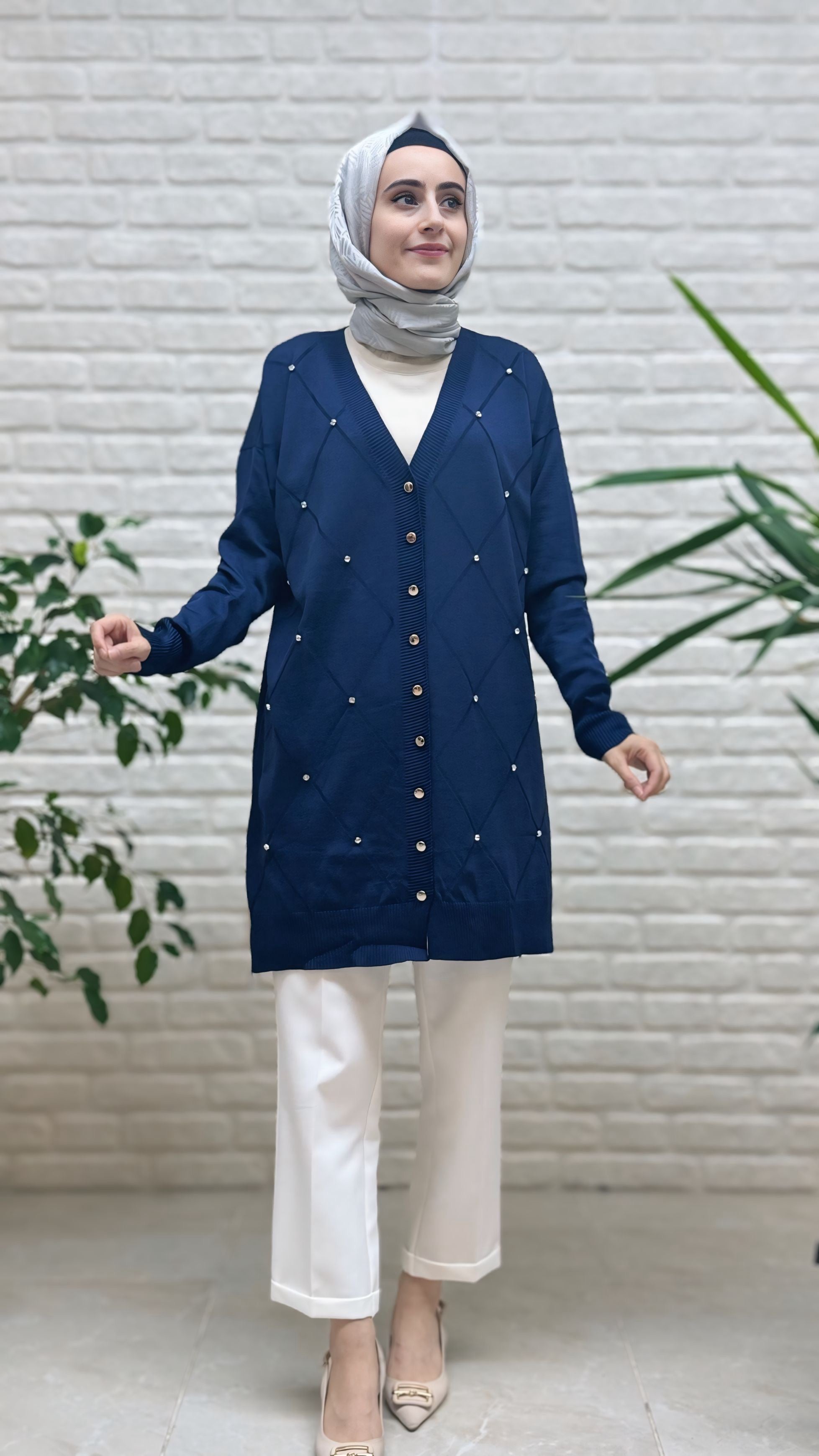 Beranisa Soğuk İp taşlı Hırka 3246