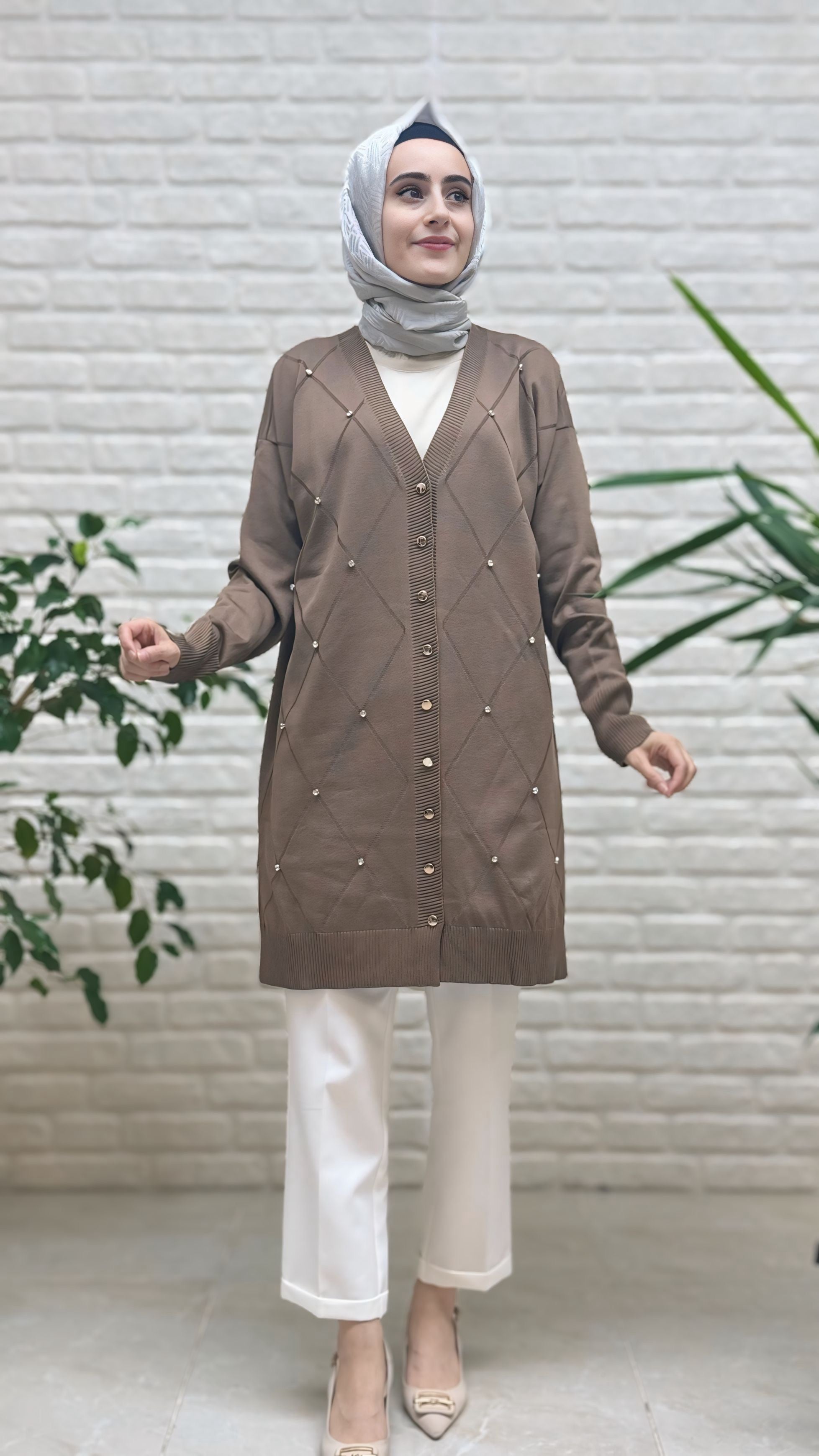 Beranisa Soğuk İp taşlı Hırka 3246