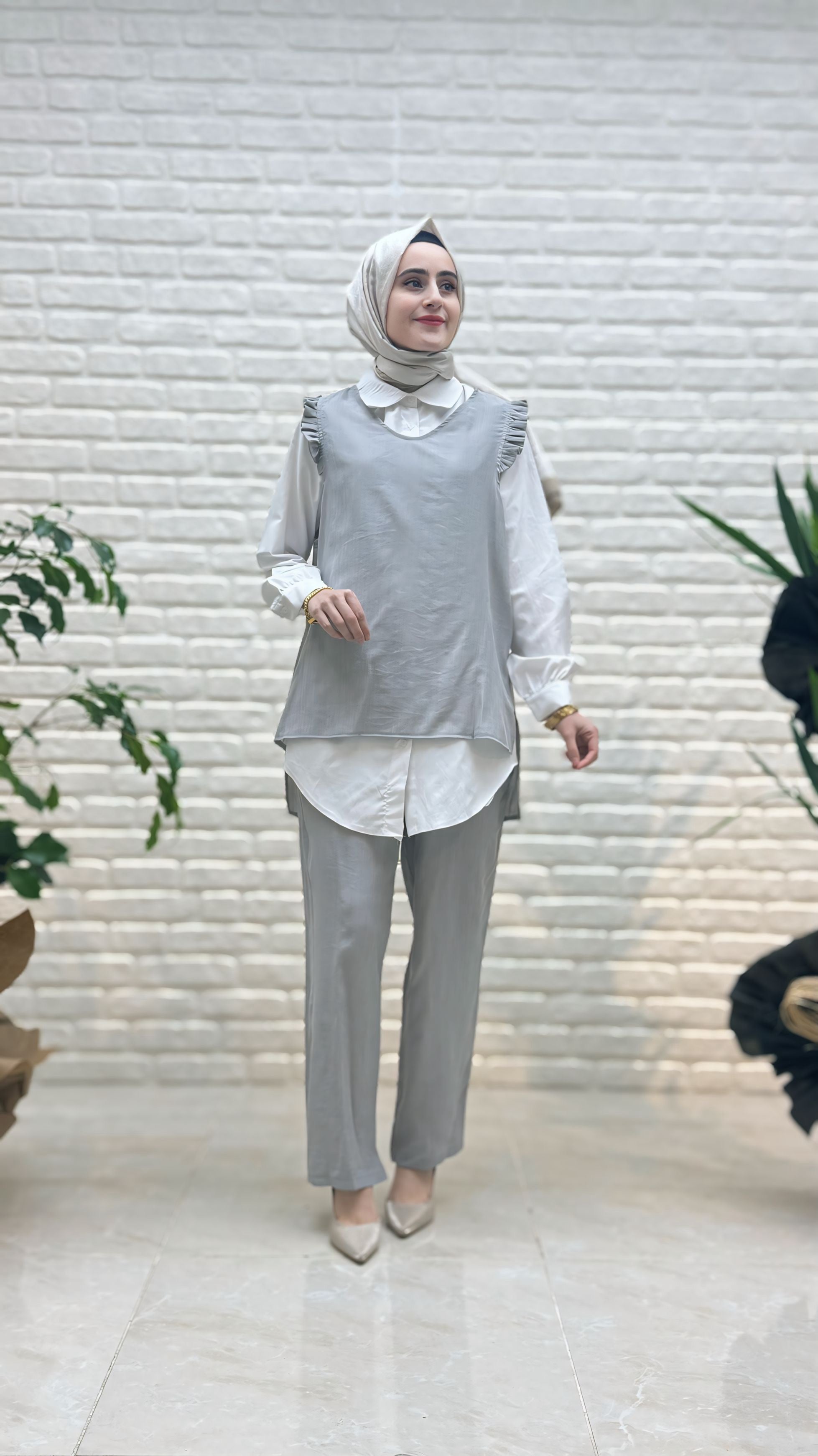 Kado Üçlü Pantolonlu Takım K8691