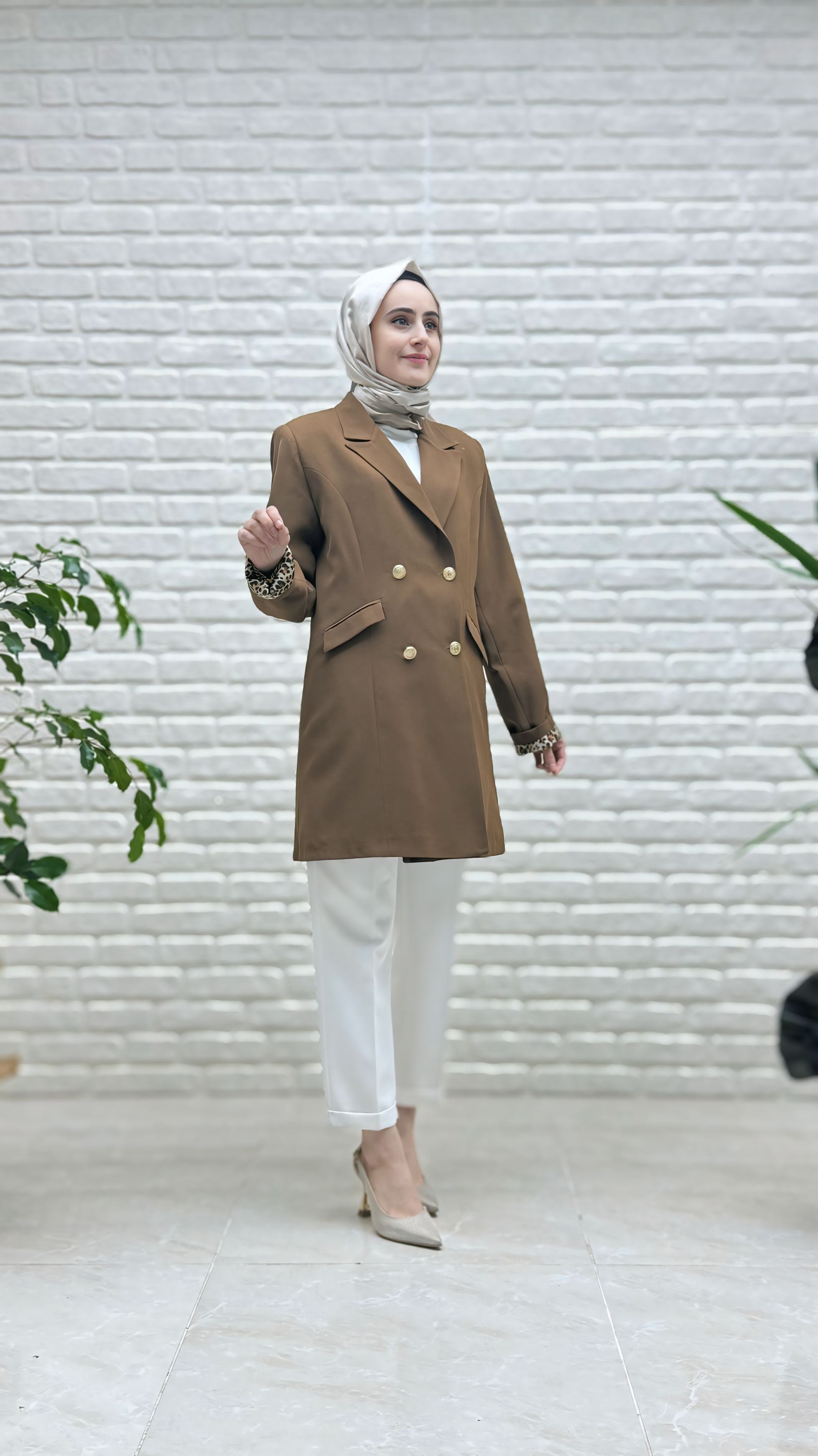 Ayşe Akay Leopar Desenli Ceket