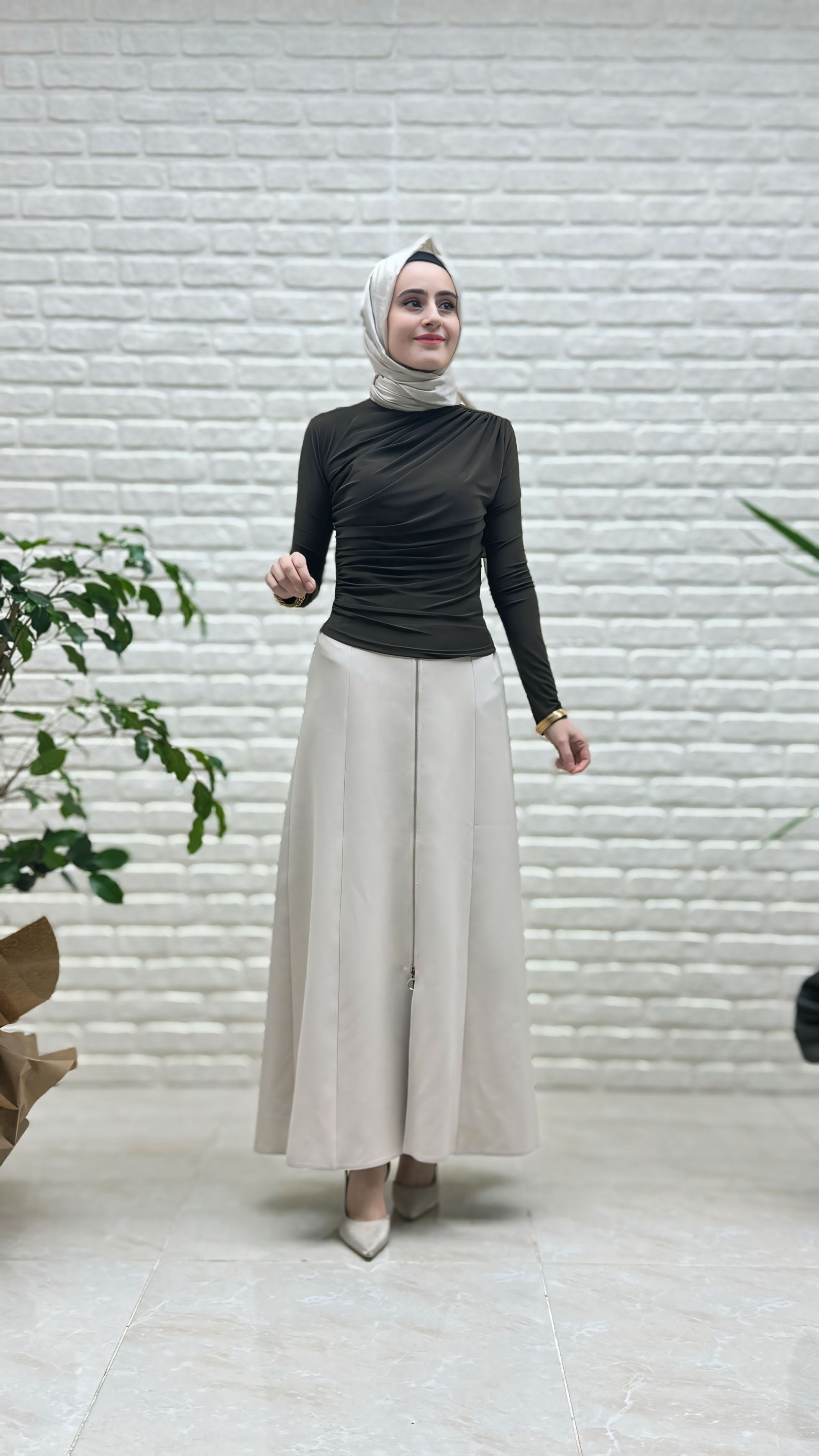 Yariş Fermuarlı Etek 3330