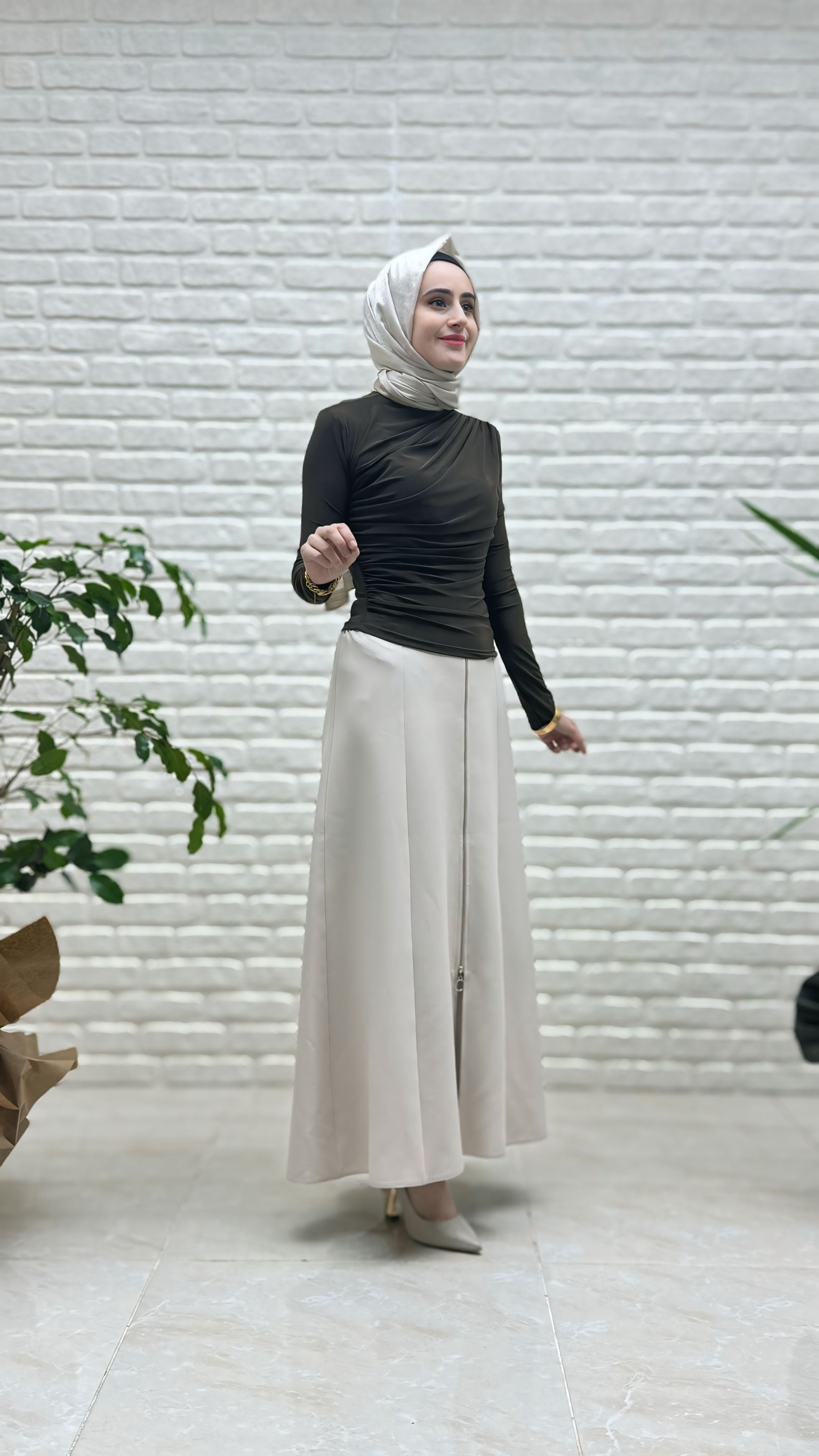 Yariş Fermuarlı Etek 3330