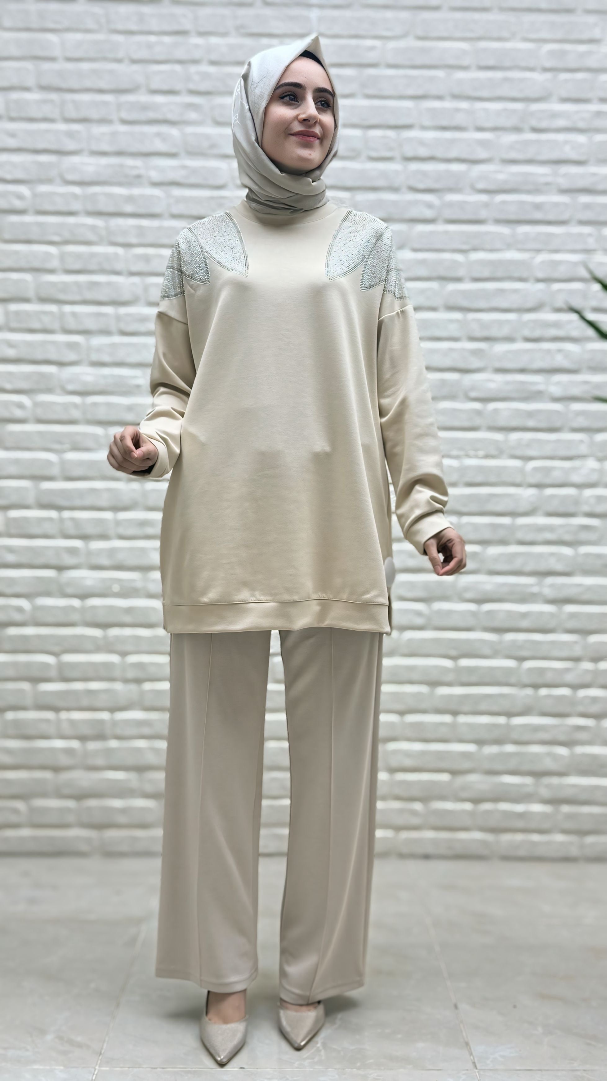 Simay Moda Bol Paça Oysho Pantolon 1055