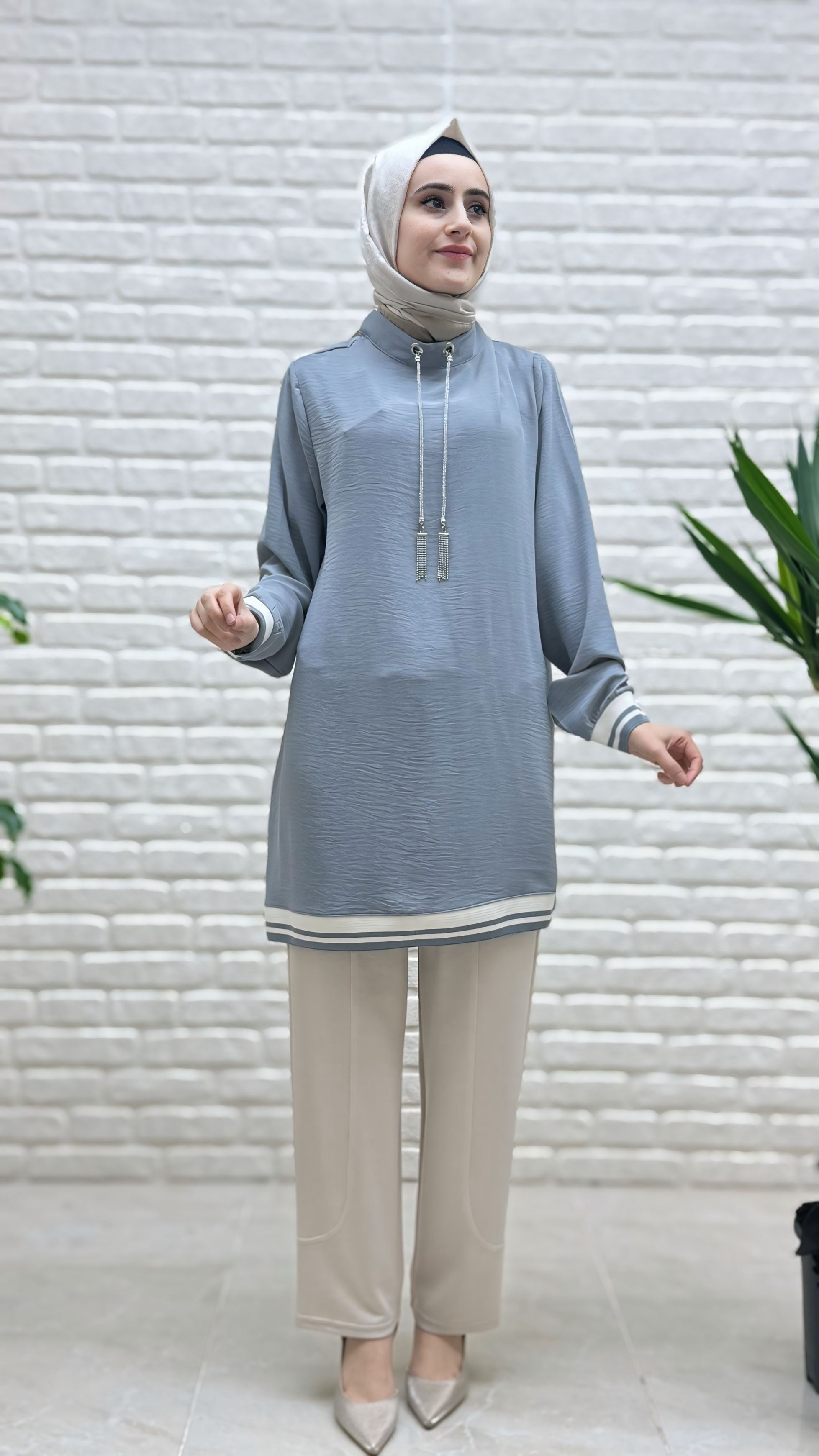 Kado Dik Yakalı Tunik 251015