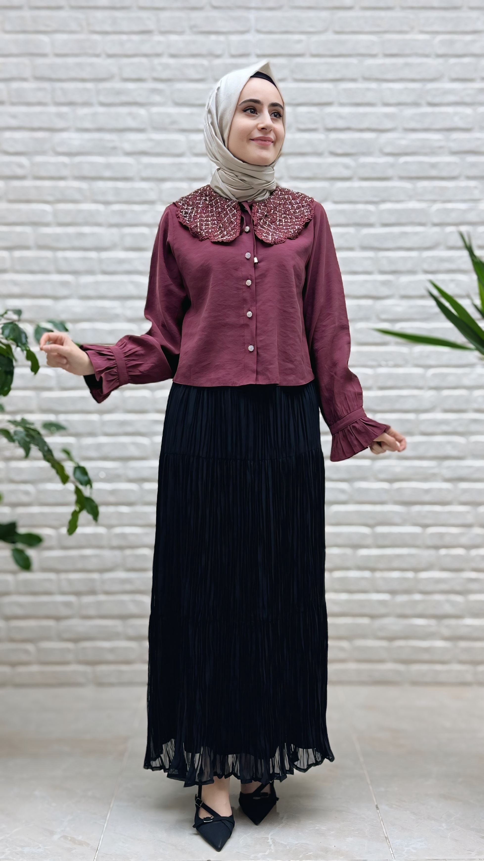 Yariş Şifon Etek 3406