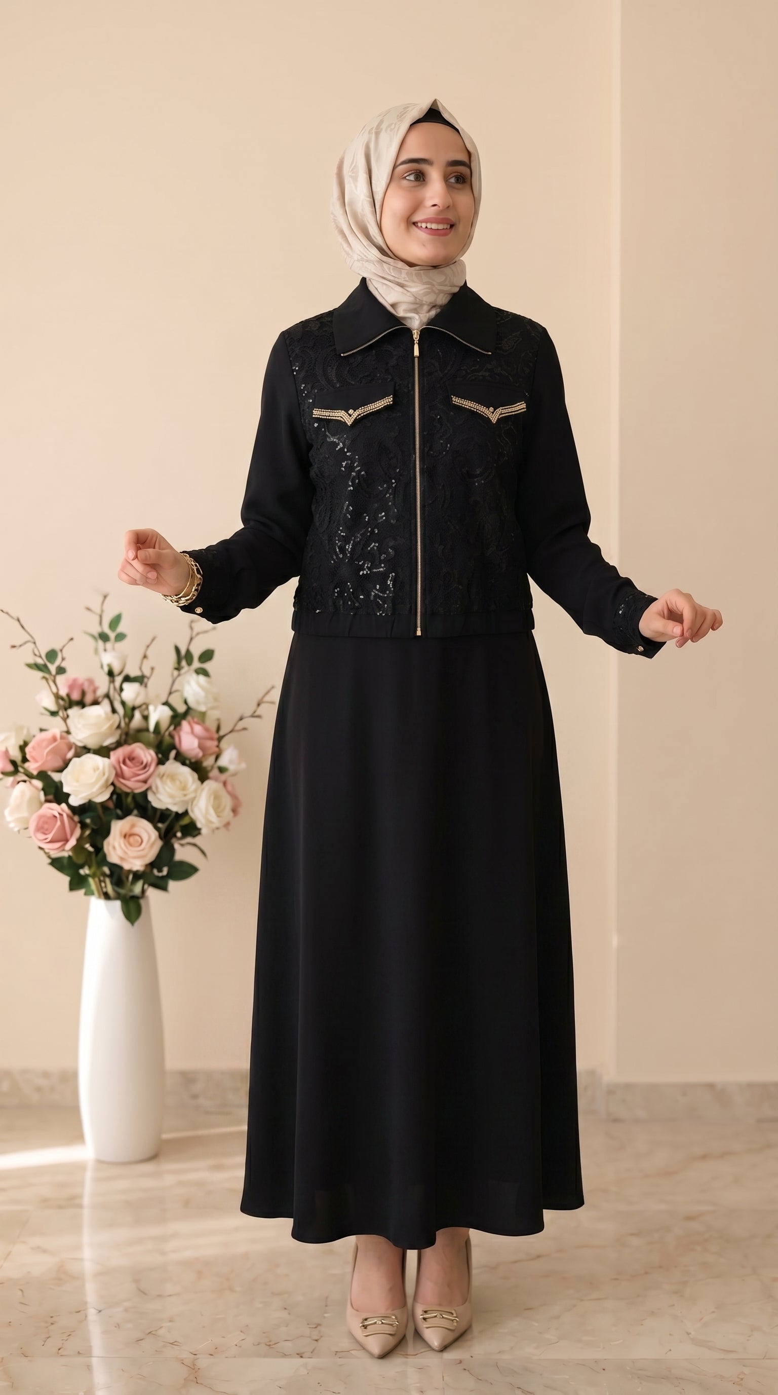 Beranisa Pul Payet Jile Elbise 3017