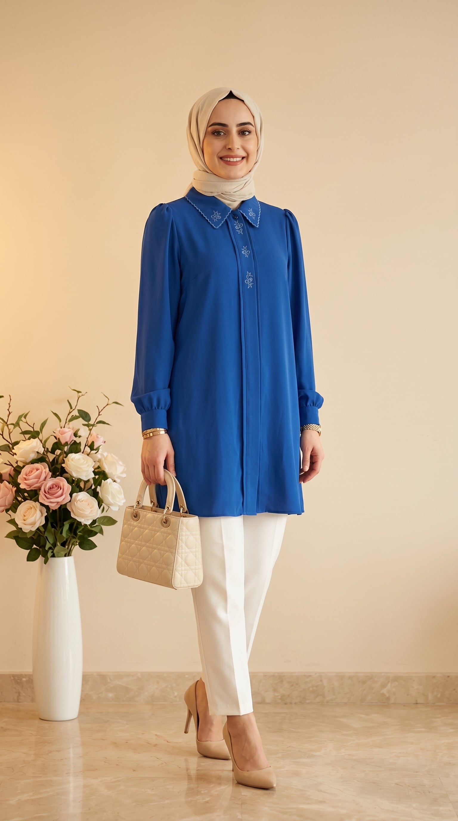 Doque Çiçek İşlemeli Tunik 61092