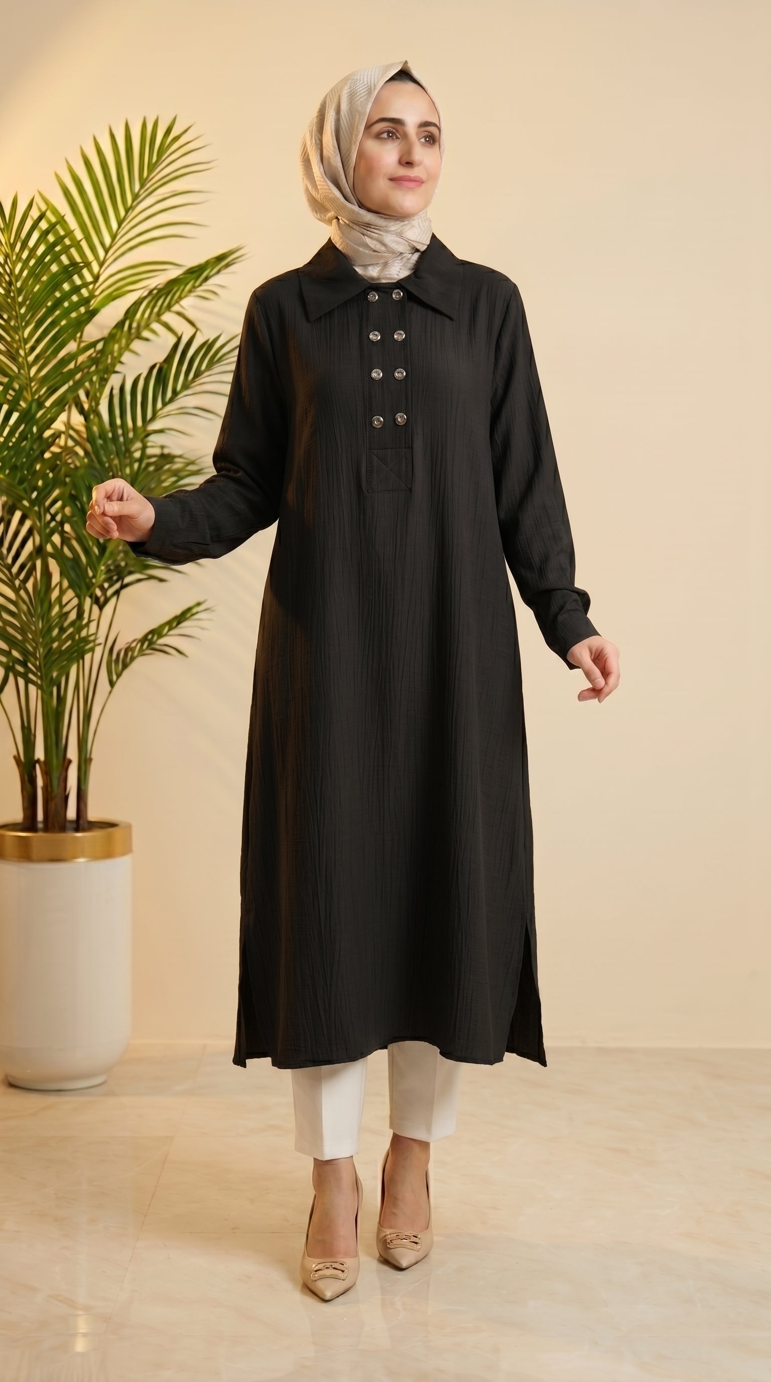 Kado Yandan Yırtmaçlı Tunik 26260