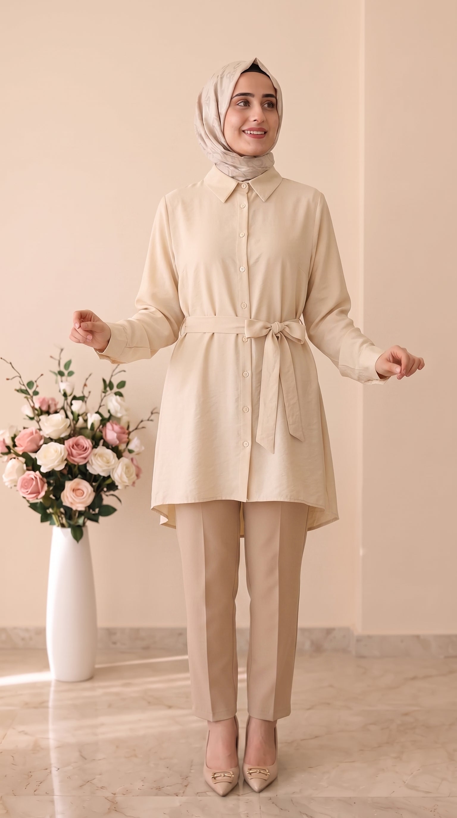 Nefise Kemerli Tunik 250352