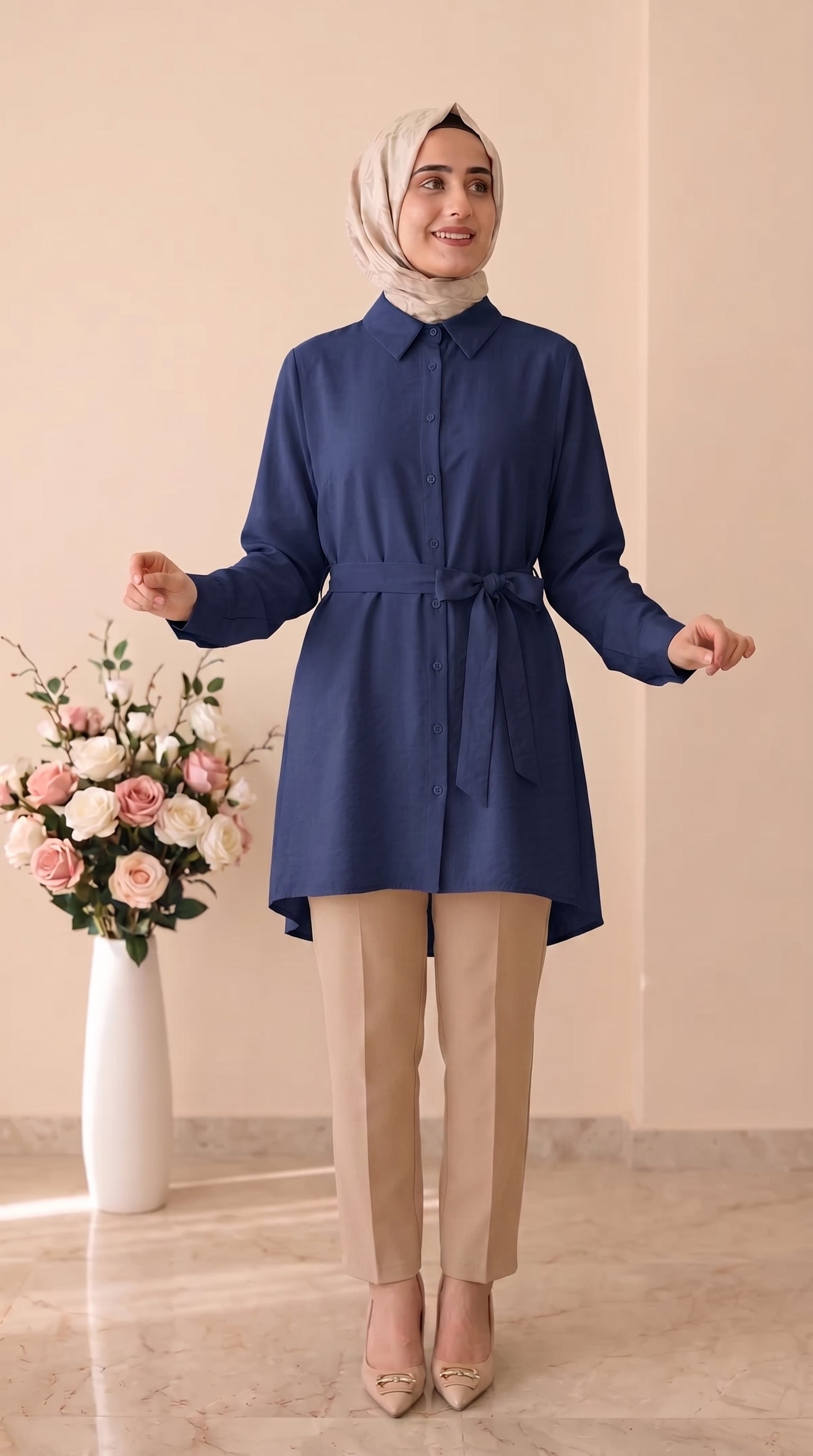 Nefise Kemerli Tunik 250352