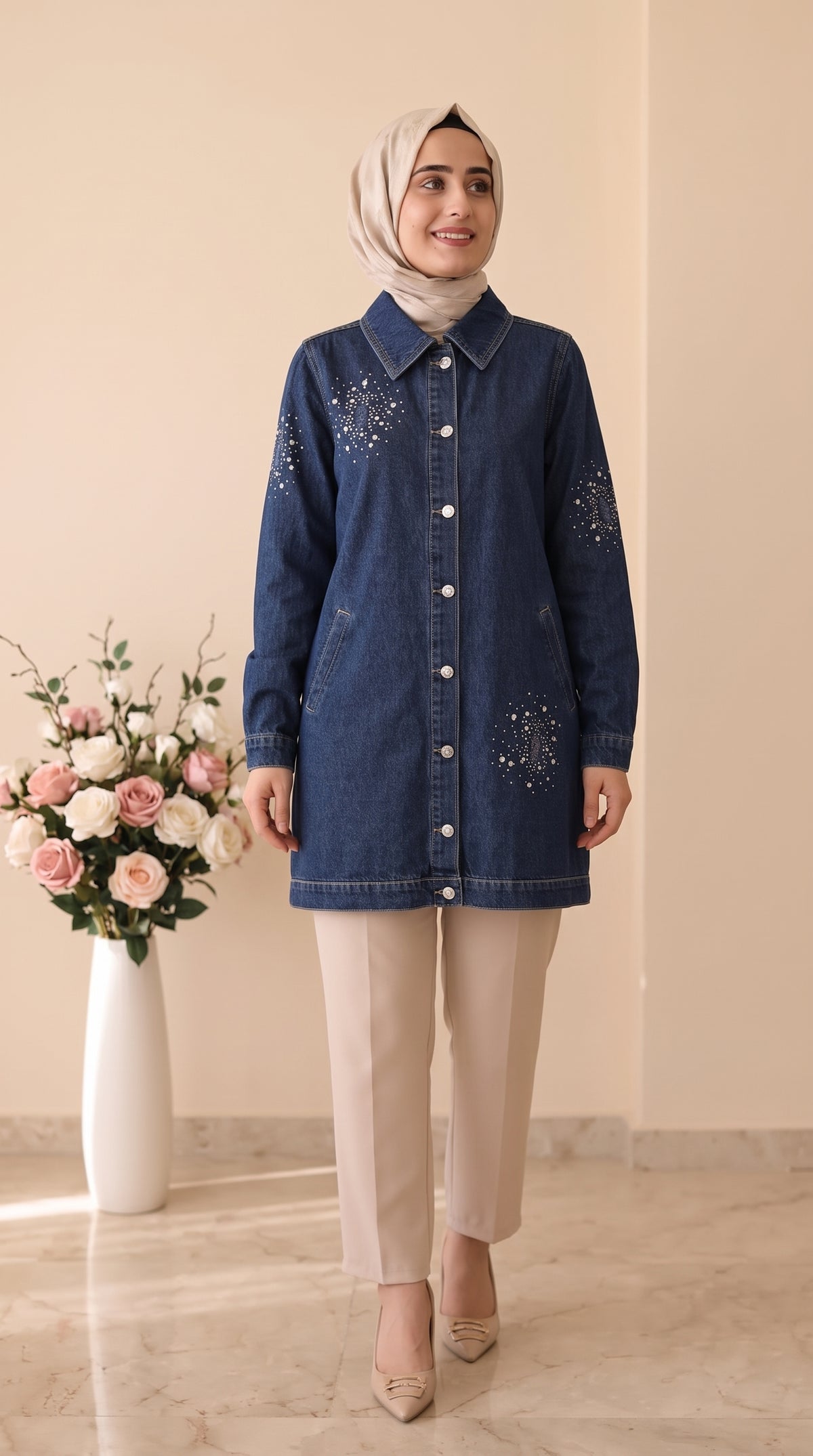 Tripen Taş İşlemeli Denim Ceket 2016