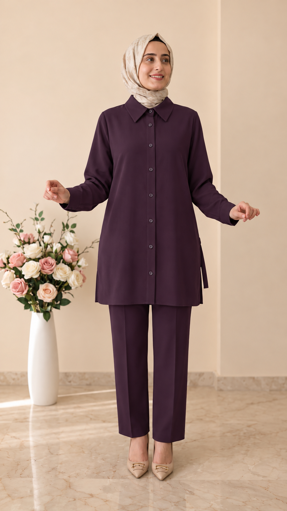 Nihan Asimetrik Detaylı Oversize Takım 4224