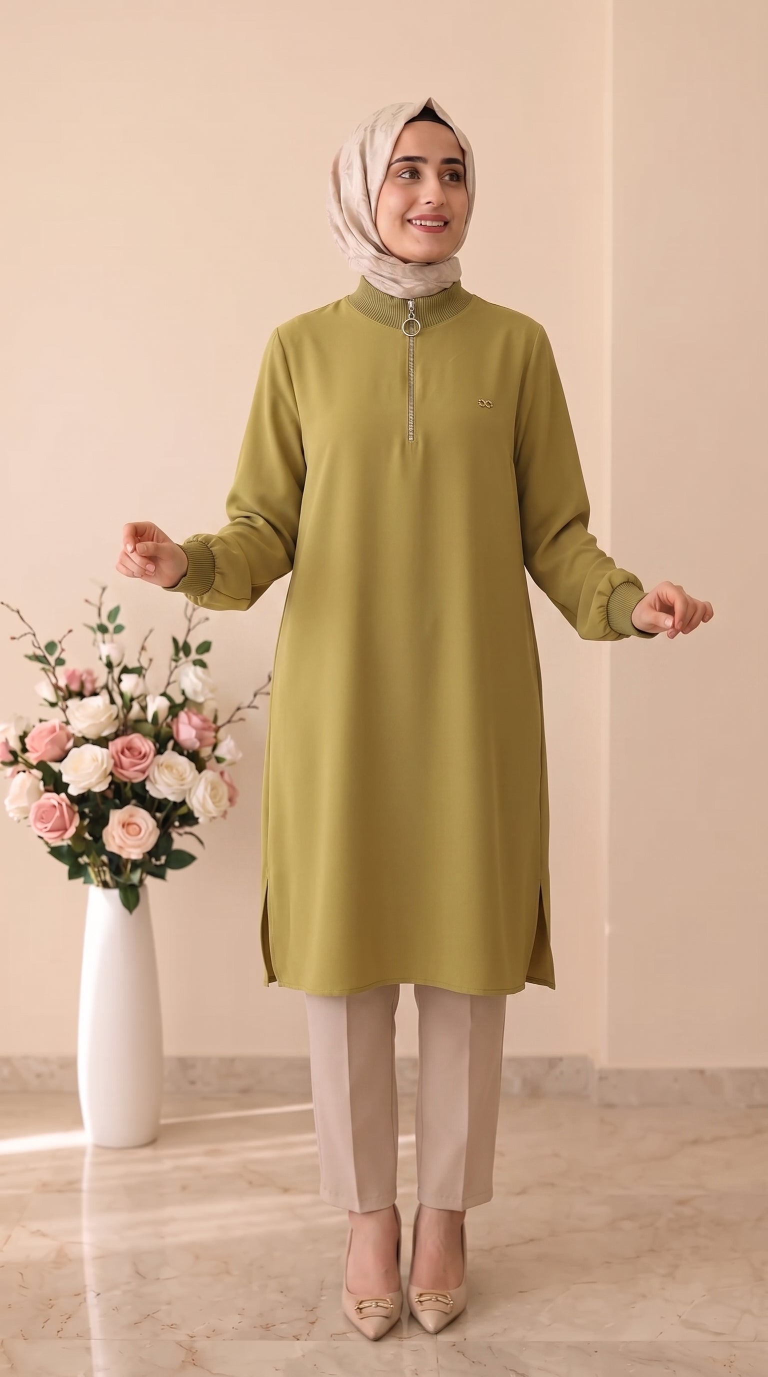 Kado Fermuar Detaylı Tunik 251491