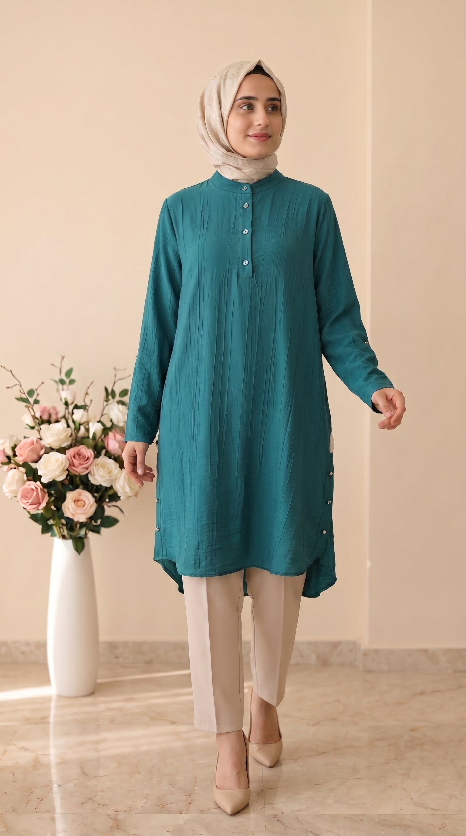 Kado Yandan Yırtmaçlı Tunik 262720