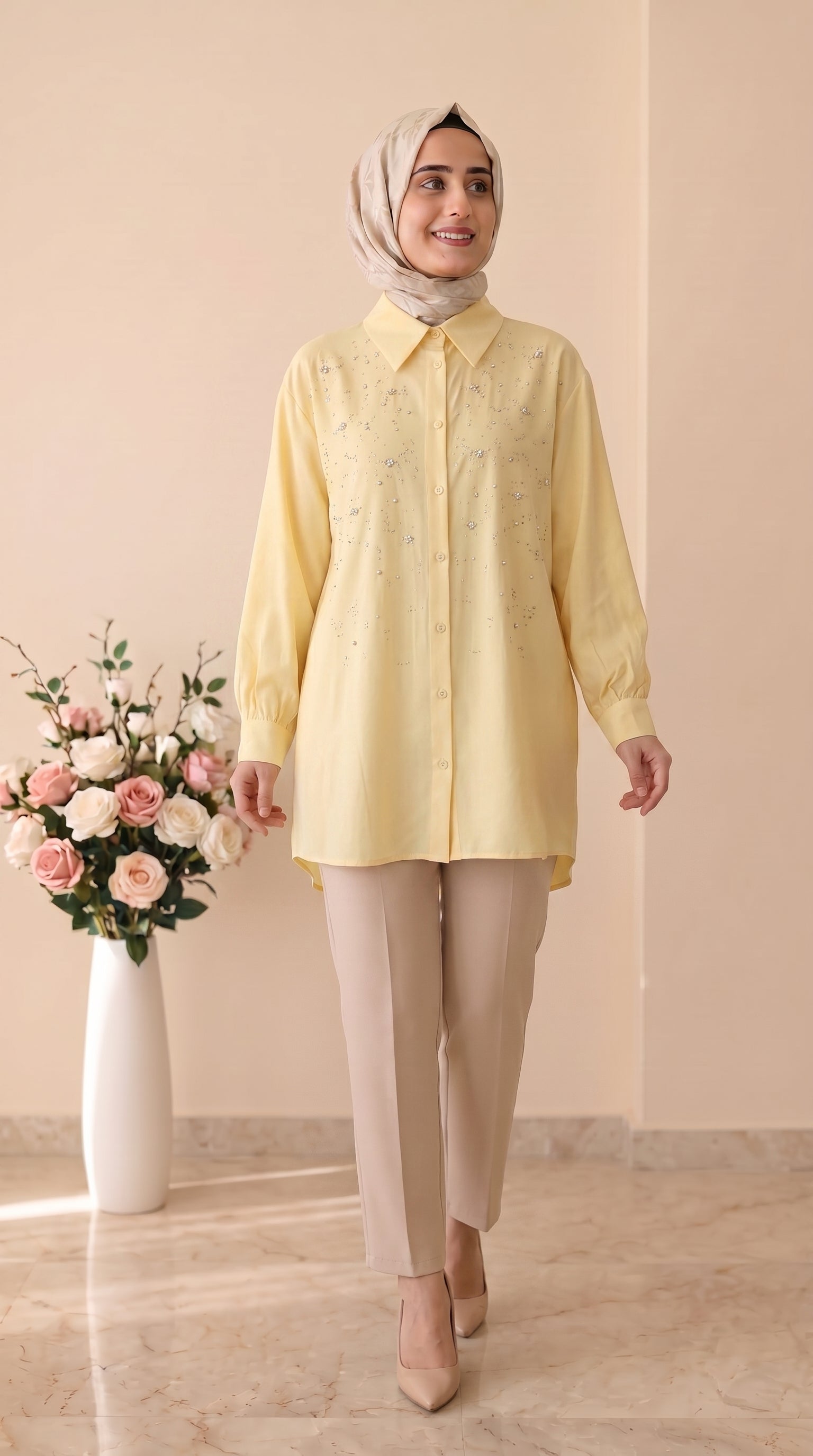 Tripen Taş İşlemeli Tunik 3646
