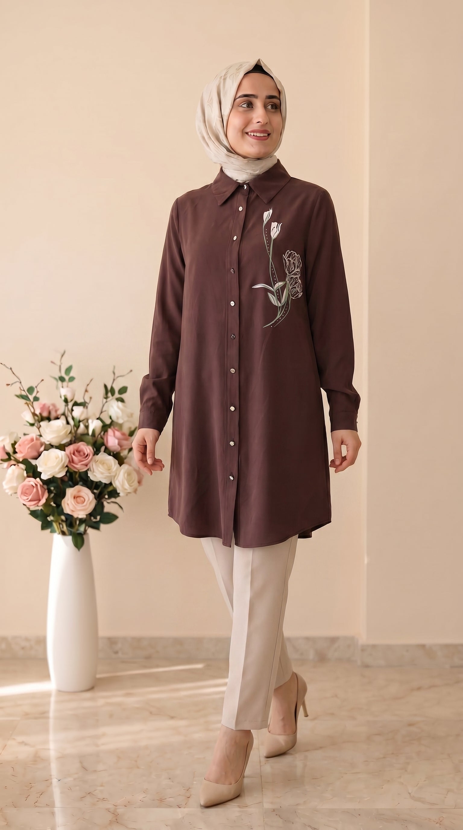 Kado Çiçek Detaylı Tunik 263666