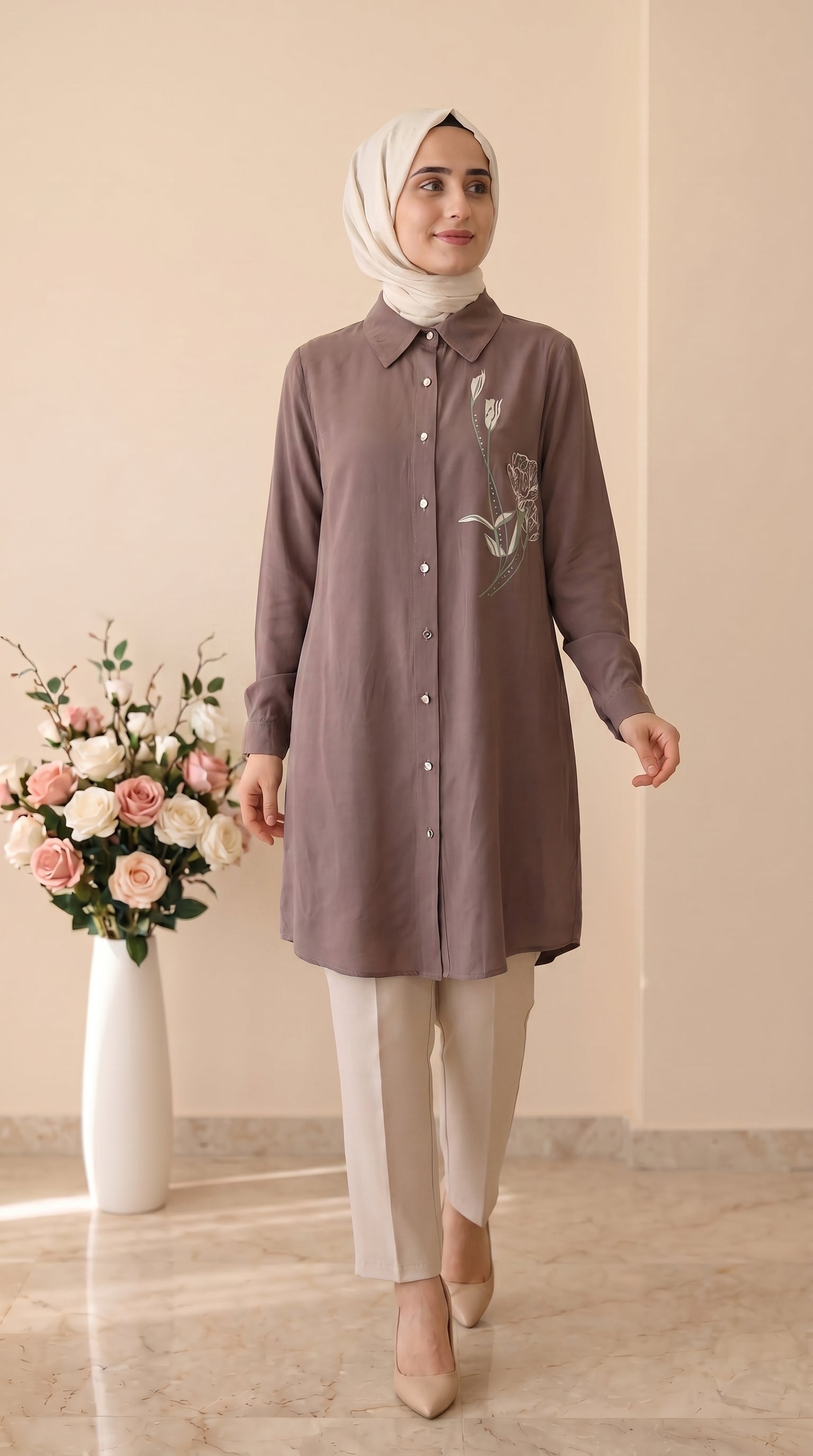 Kado Çiçek Detaylı Tunik 263666