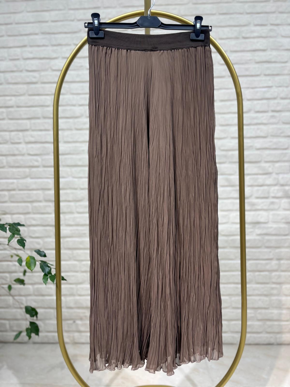 Yarış Beli Lastikli Şifon Etek 3342