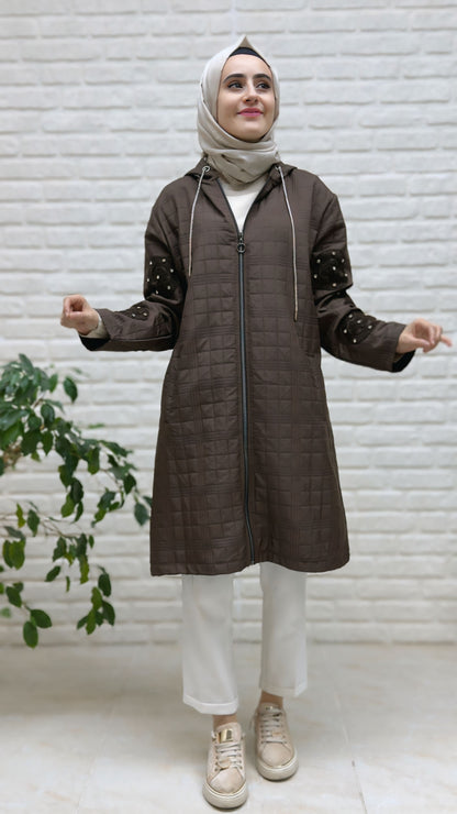 Beranisa Taş İşlemeli Kapitone Kap 3980