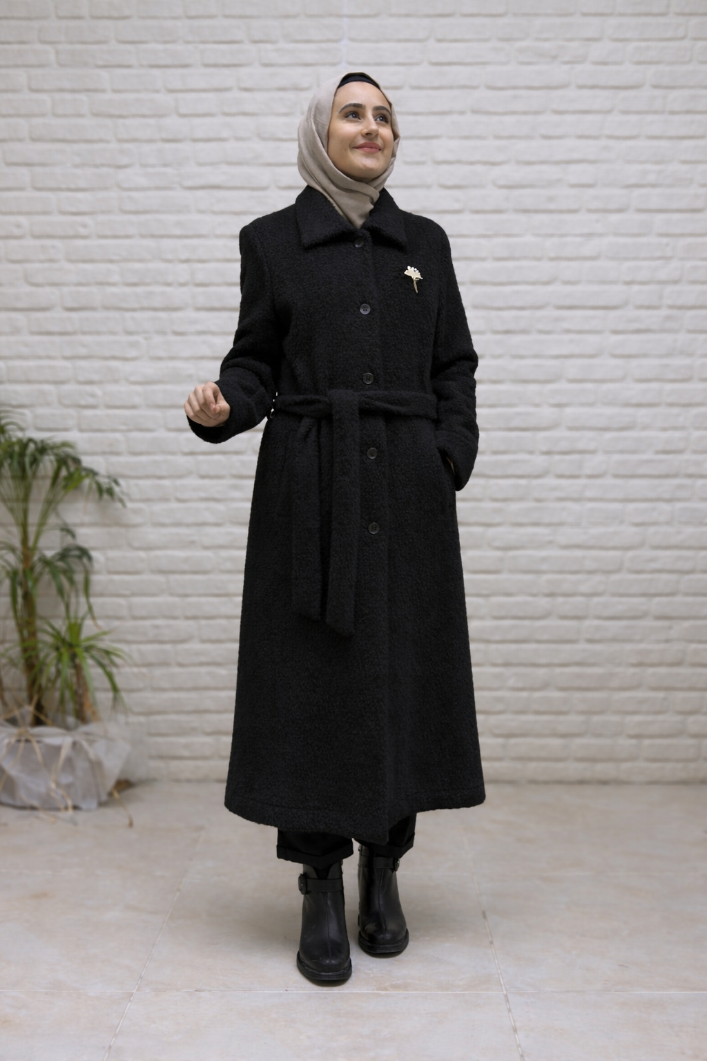 Doque Angora Bronşlu Kaban 57042