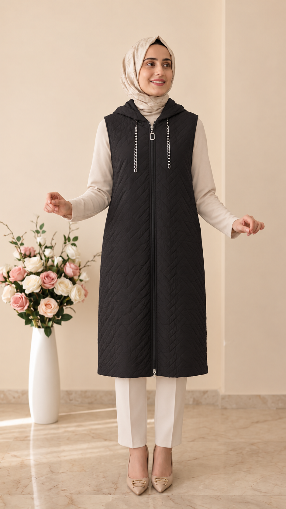 Kado Kapitone Kapüşonlu Yelek 257780