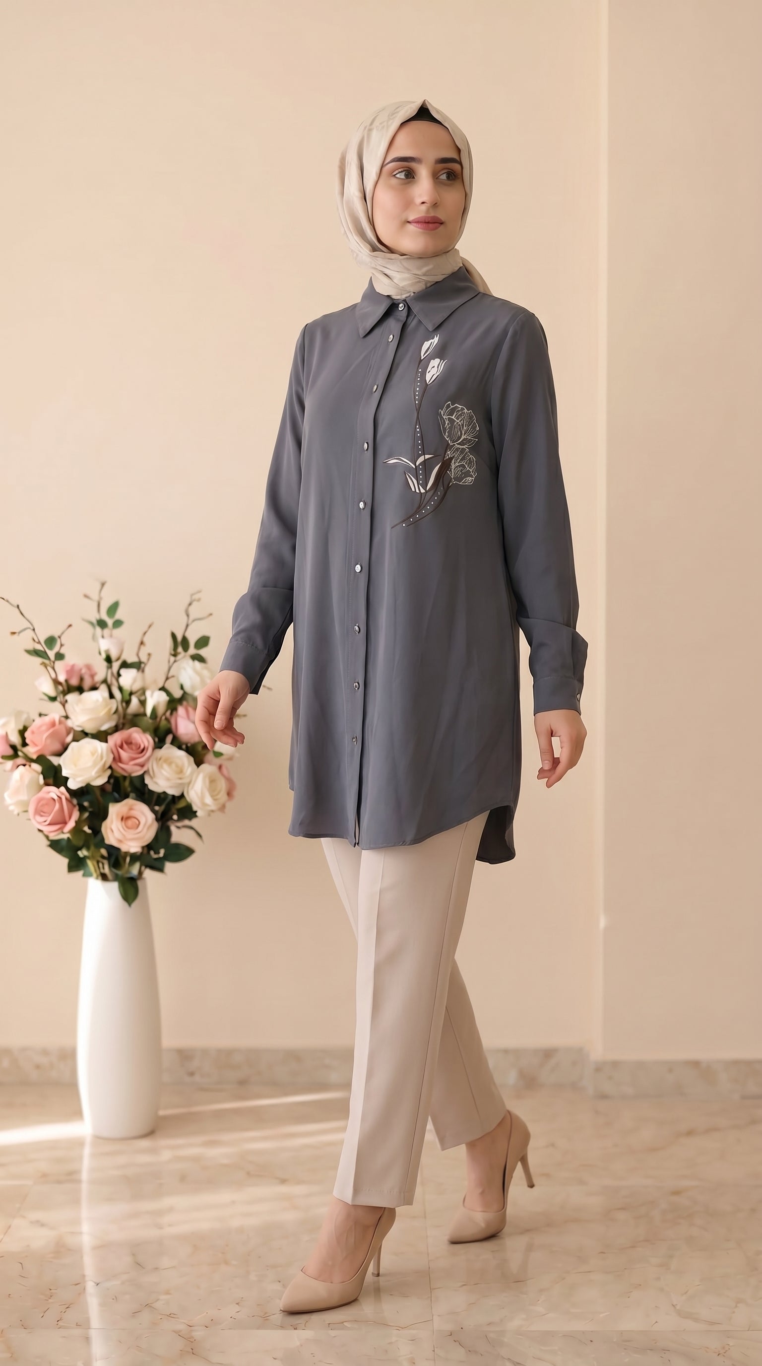 Kado Çiçek Detaylı Tunik 263666