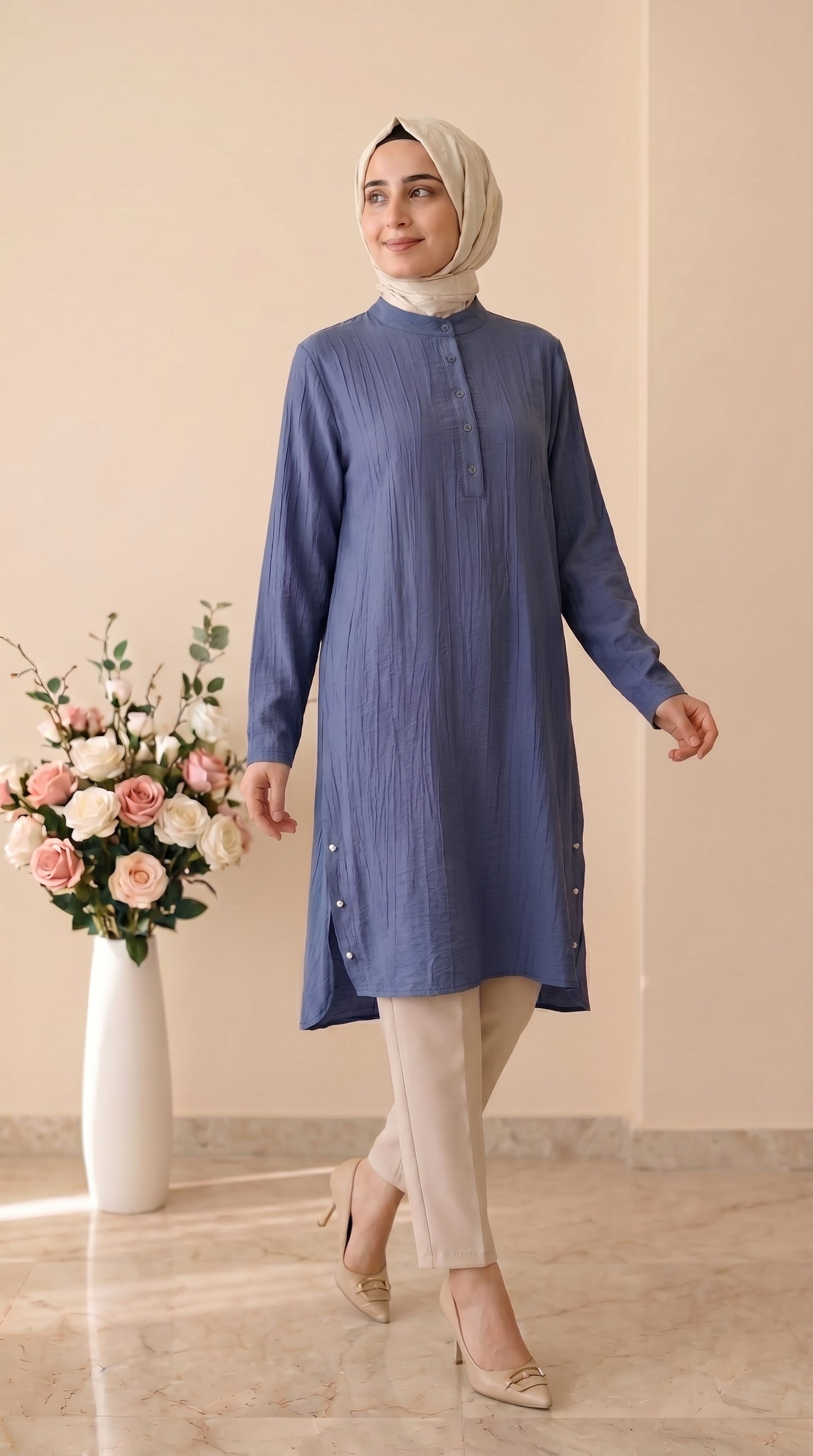 Kado Yandan Yırtmaçlı Tunik 262720