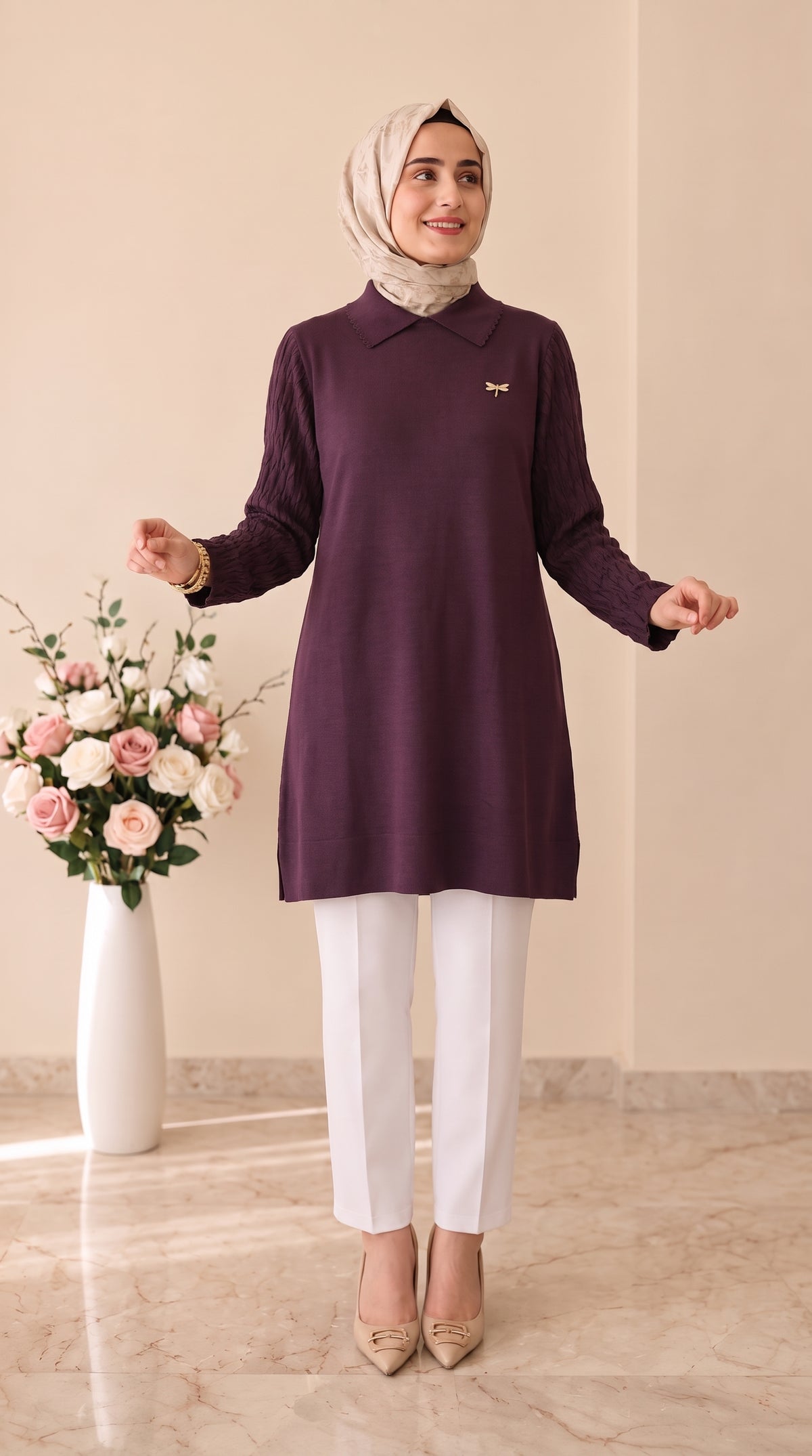 Vivalolita Kelebek Broşlu Tunik 274