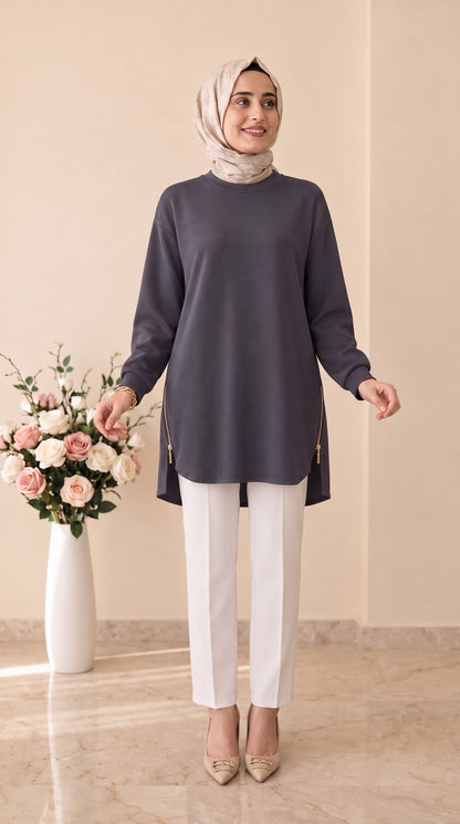 Beranisa Fermuar Detaylı Tunik 4067