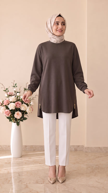 Beranisa Fermuar Detaylı Tunik 4067