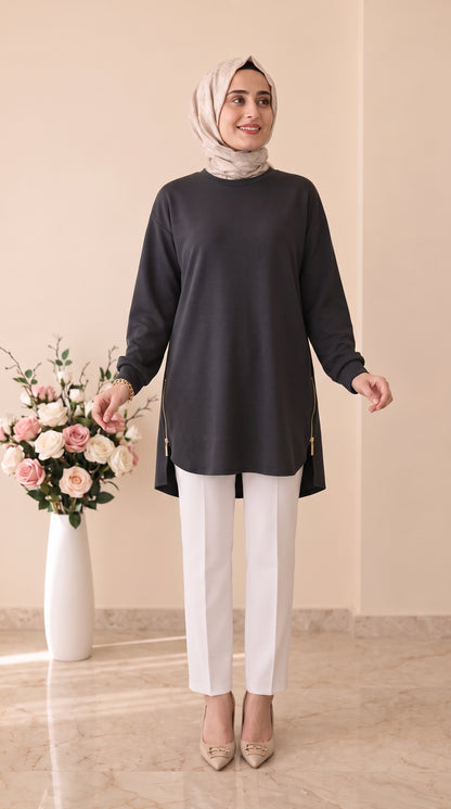 Beranisa Fermuar Detaylı Tunik 4067