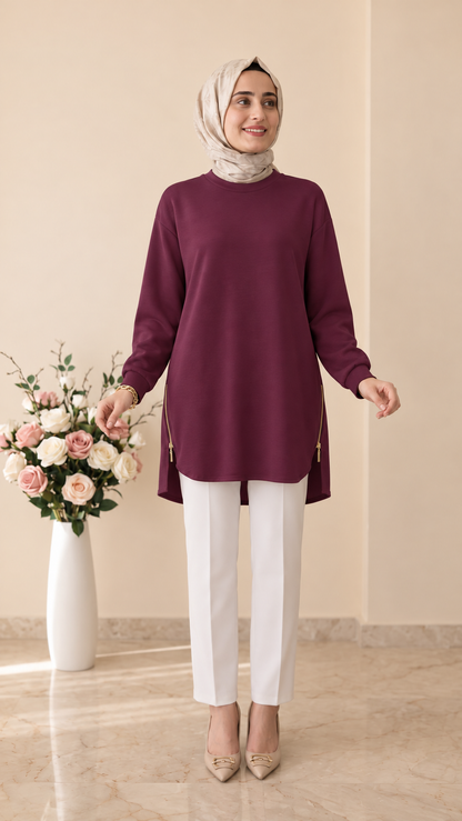 Beranisa Fermuar Detaylı Tunik 4067