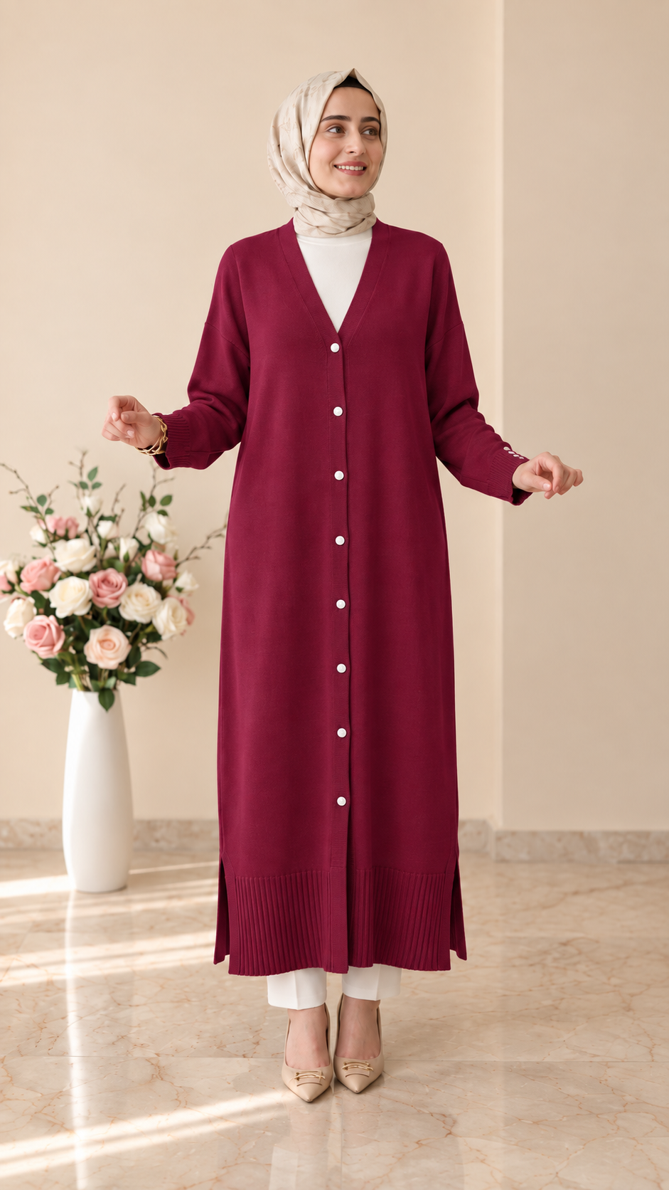 Beranisa Düğme Detaylı SoğukİP Hırka 0134