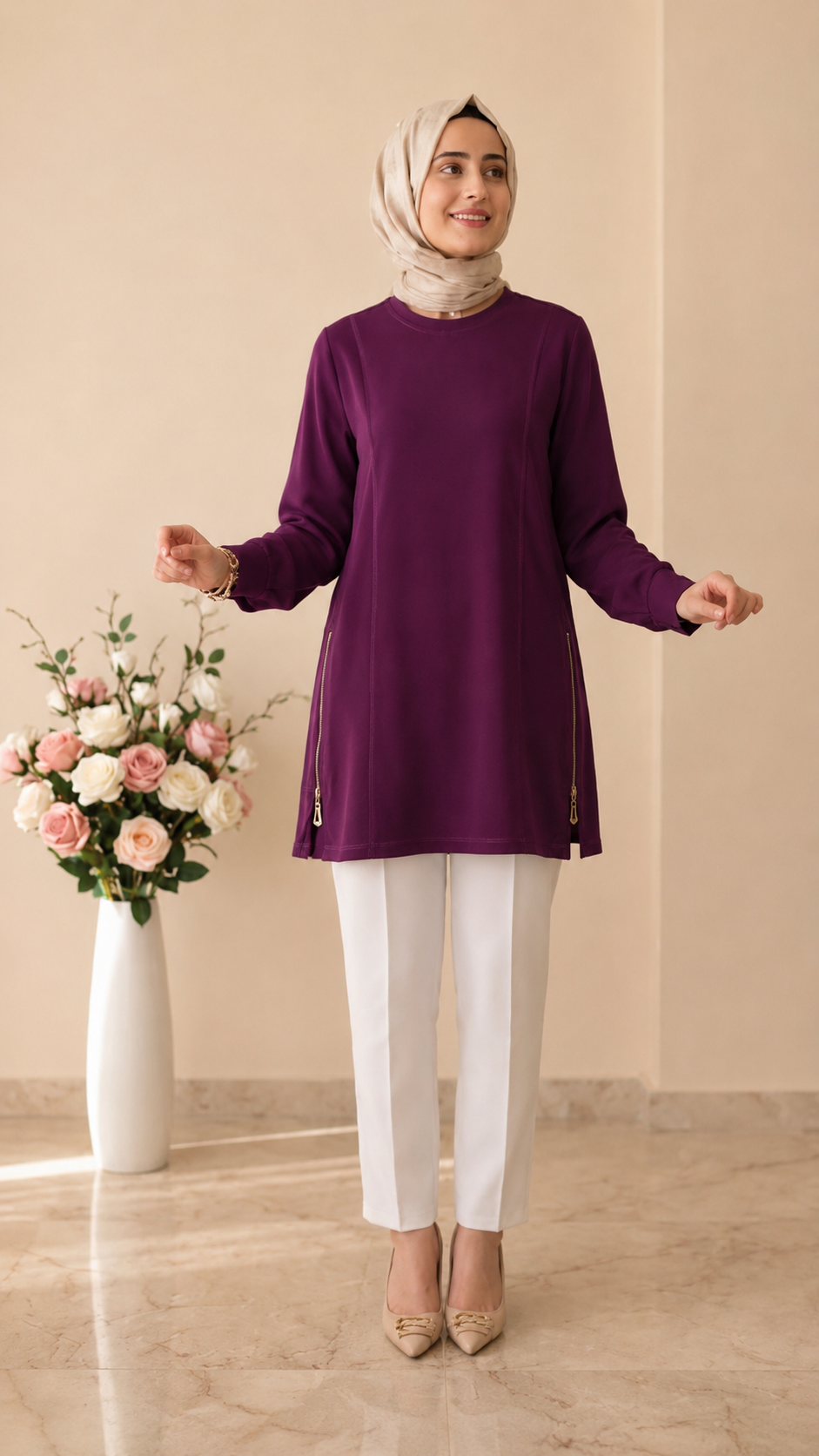 Tripen Fermuar Detaylı Tunik 3613