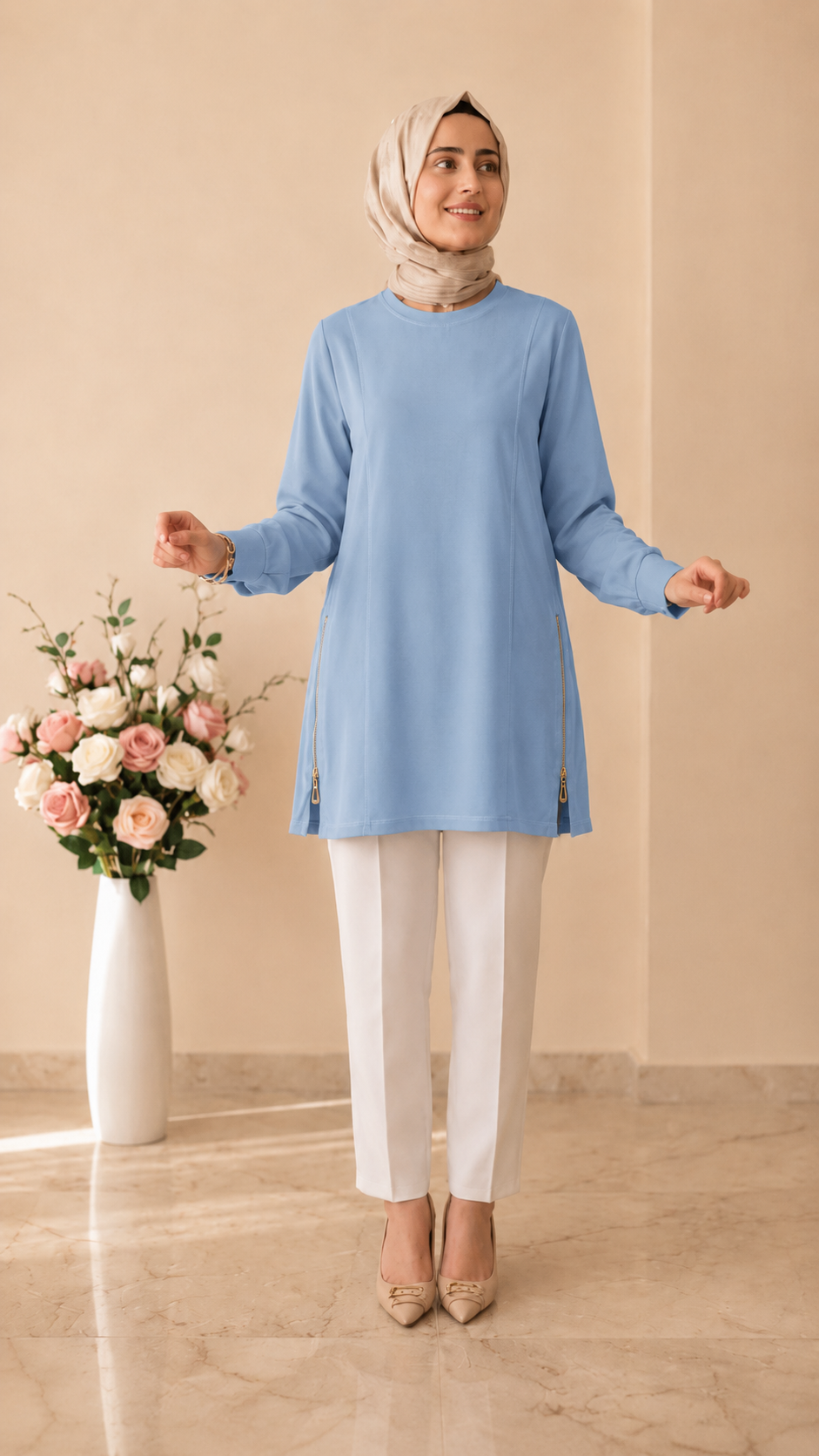 Tripen Fermuar Detaylı Tunik 3613