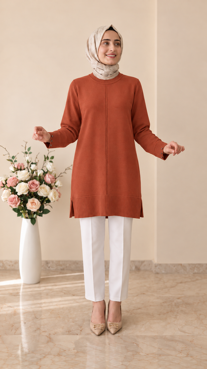 Kado Kolları Düğme Detaylı Tunik 2726076