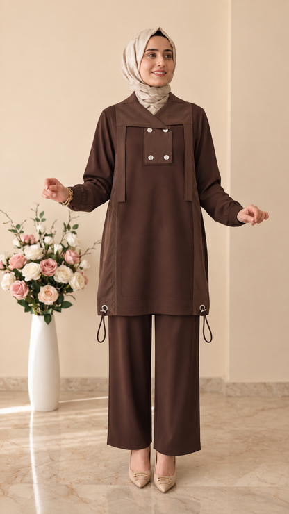 Beranisa Kalın Patlı Paraşüt Pantolonlu Takım 3018